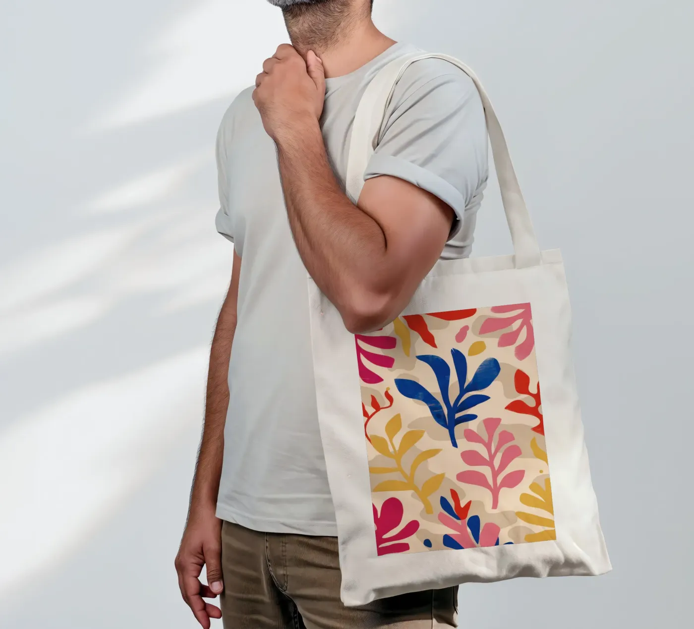 Modello Foliole Rhythm borsa in juta da Ink Pulse