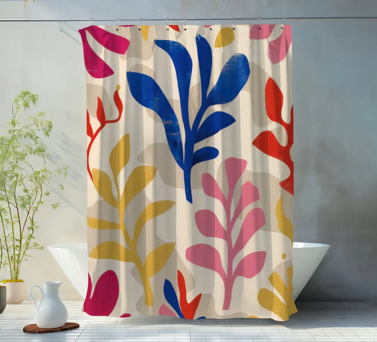 Modello Foliole Rhythm tenda da doccia da Ink Pulse