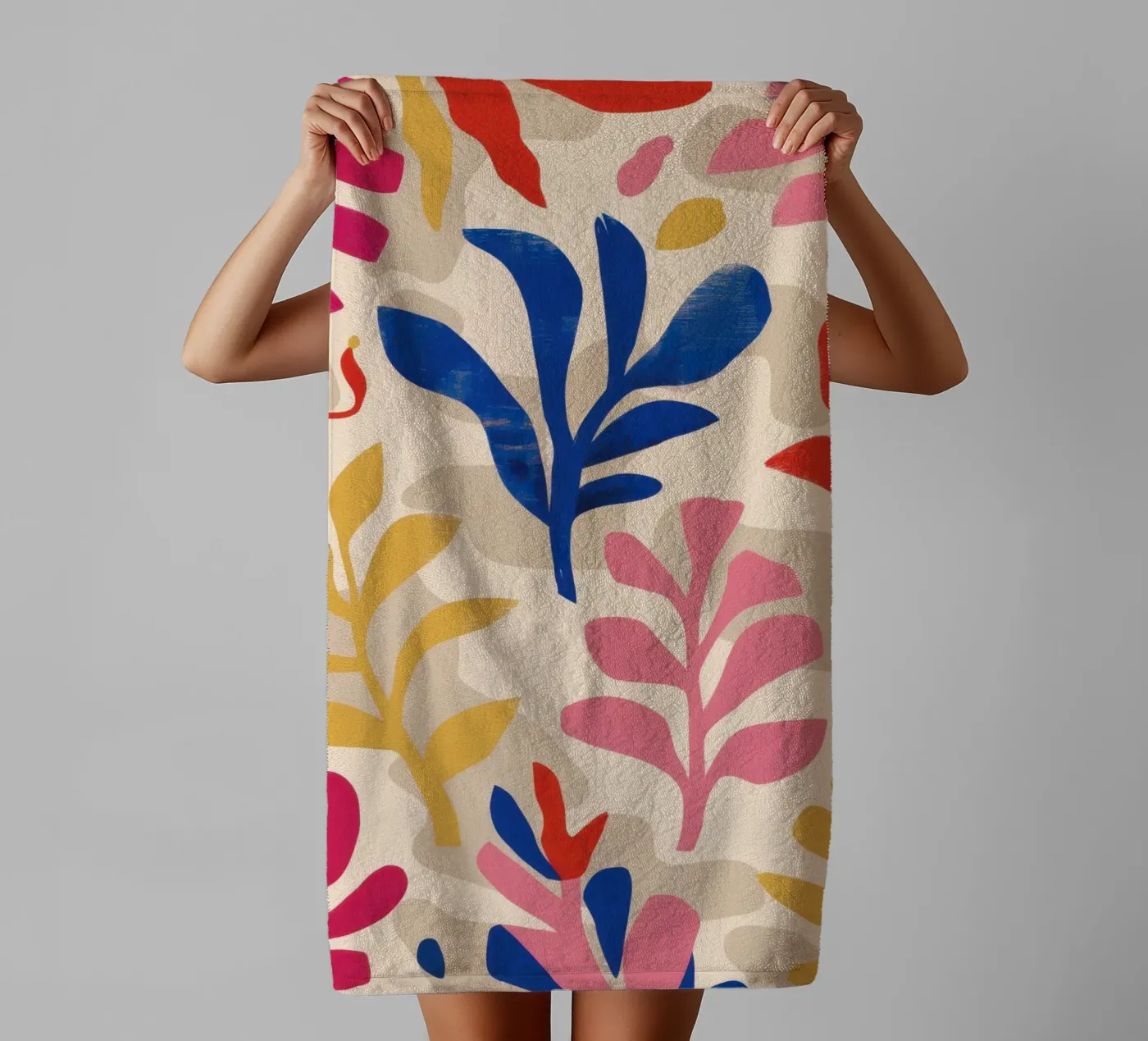 Foliole ritmepatroon badhanddoek van Ink Pulse