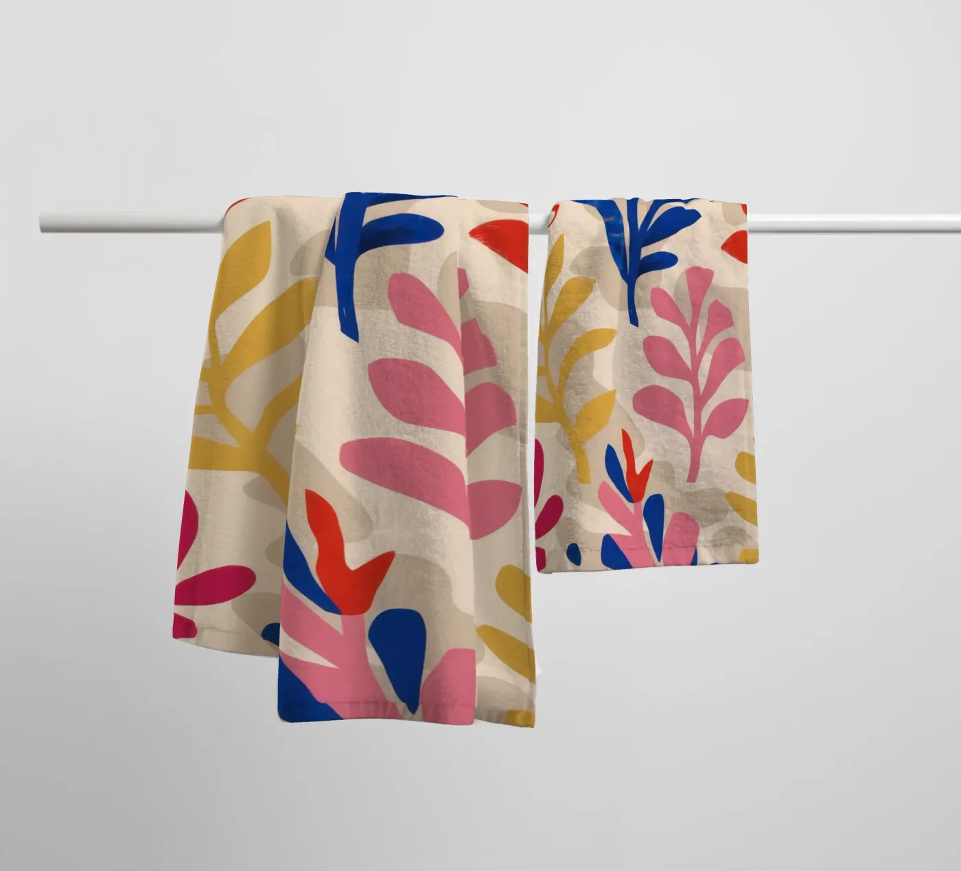 Foliole ritmepatroon badhanddoek van Ink Pulse