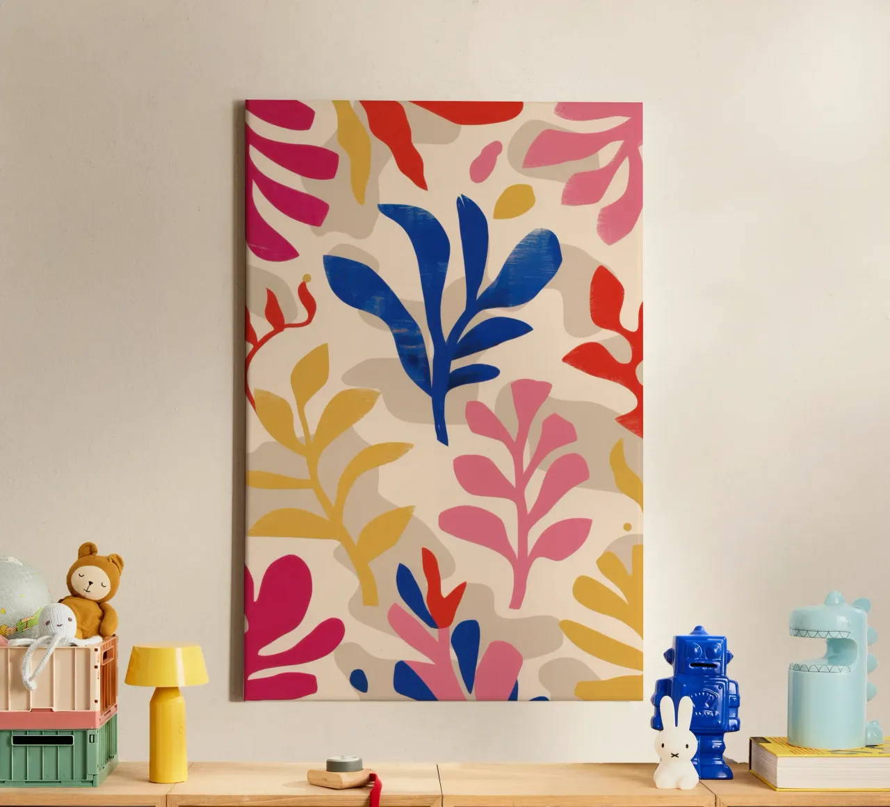 Foliole Rhythm Pattern canvas by Ink Pulse