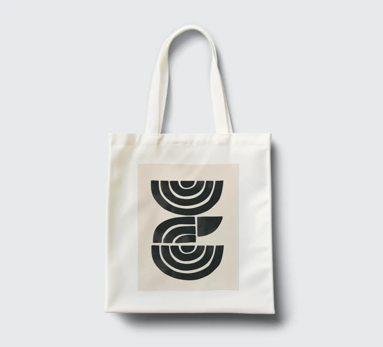 Geometric Rhythm 1 borsa in juta da Nadjaa
