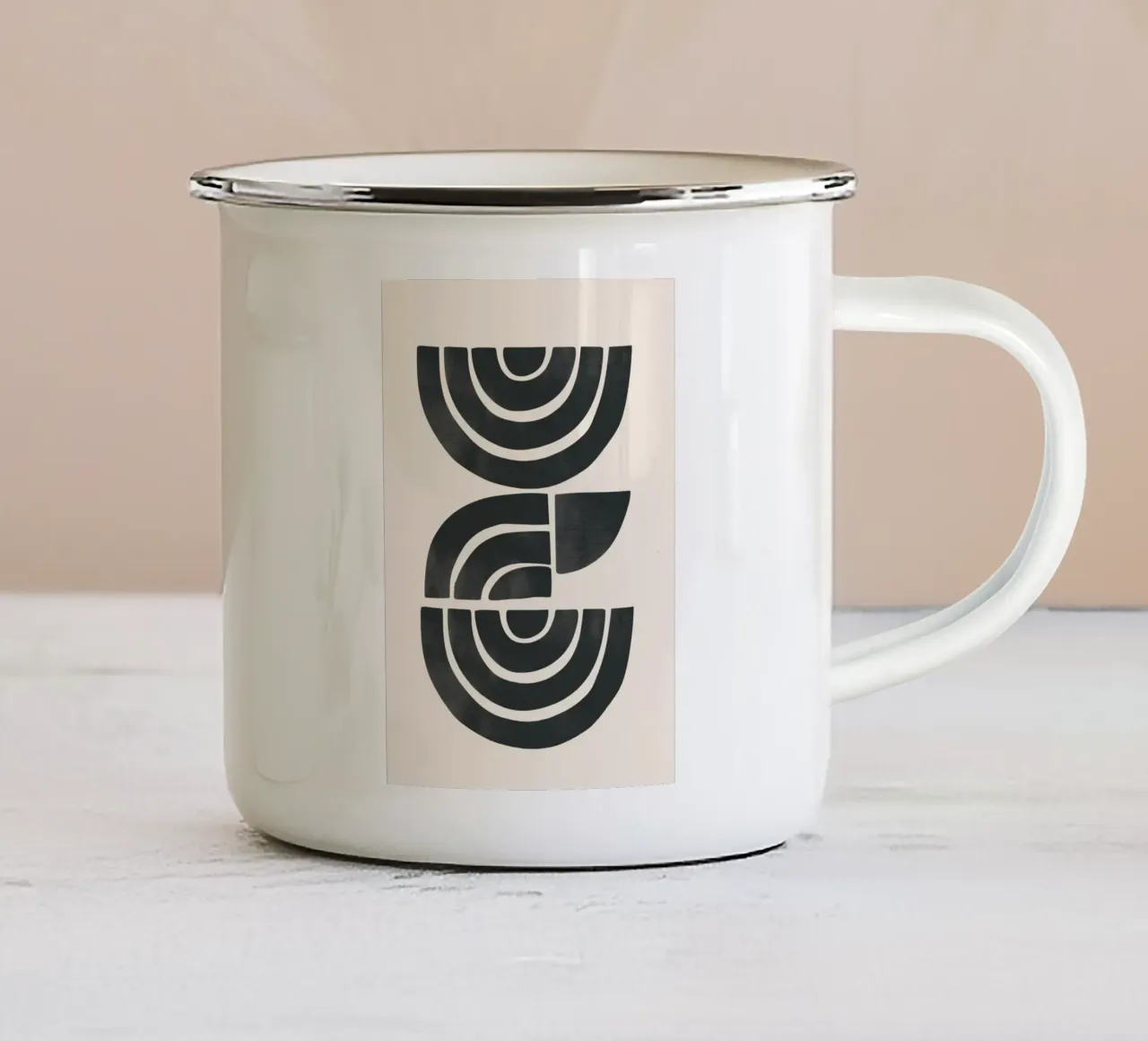 Geometric Rhythm 1 tazza in smalto da Nadjaa