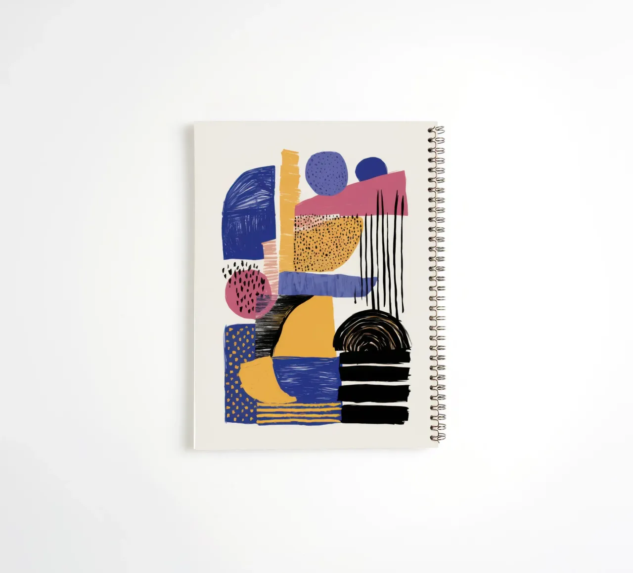 Modernist Shape Dialogue spiral notebook by Mythy Brush