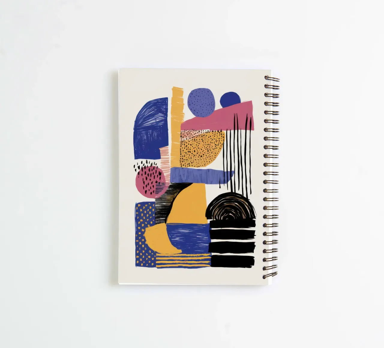 Modernist Shape Dialogue spiral notebook by Mythy Brush
