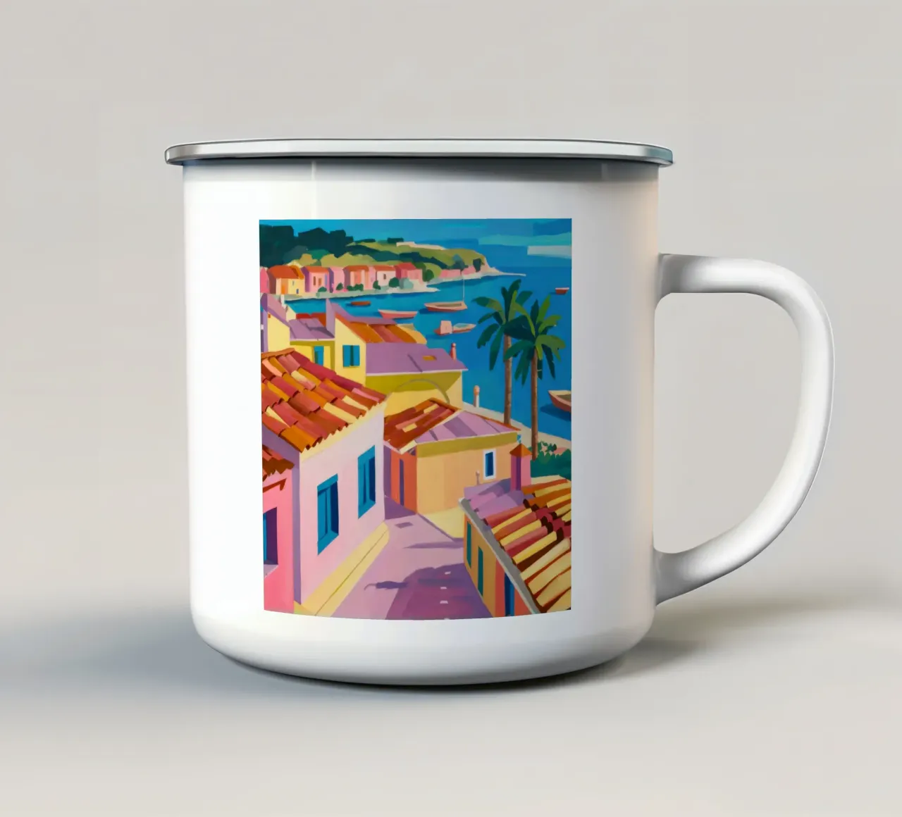 Sogni delle Cinque Terre tazza in smalto da Ink Pulse
