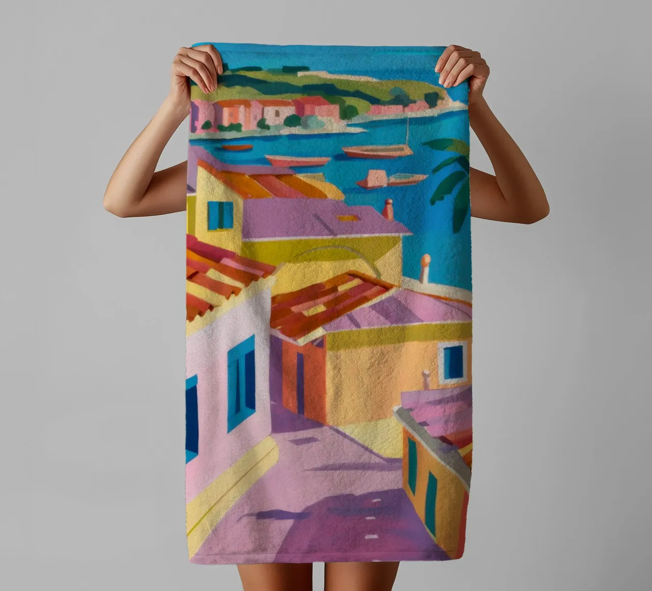 Cinque Terre Dreams serviette de bain de Ink Pulse