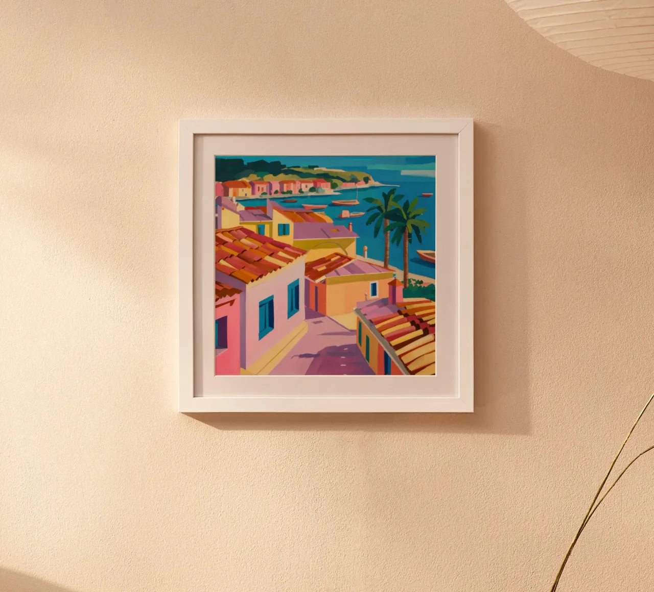 Sogni delle Cinque Terre poster con telaio in plastica da Ink Pulse