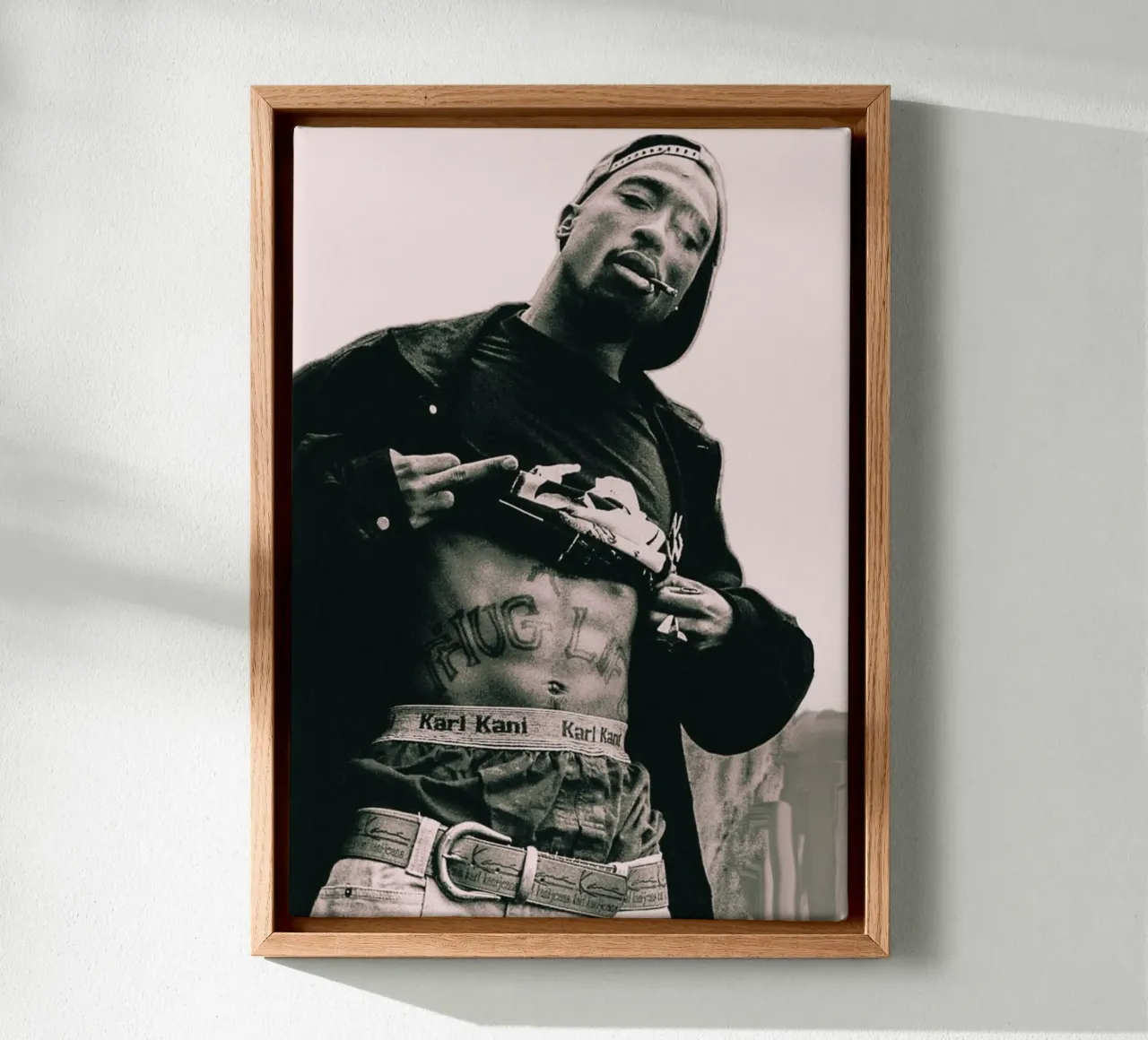 This is Tupac tela con Cornice a cassetta da Lembayung art