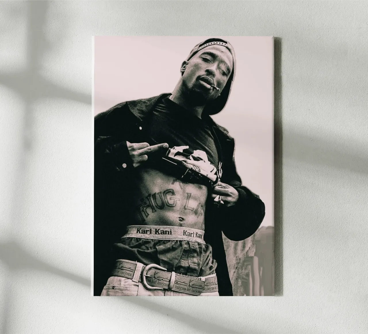 This is Tupac tela con Cornice a cassetta da Lembayung art