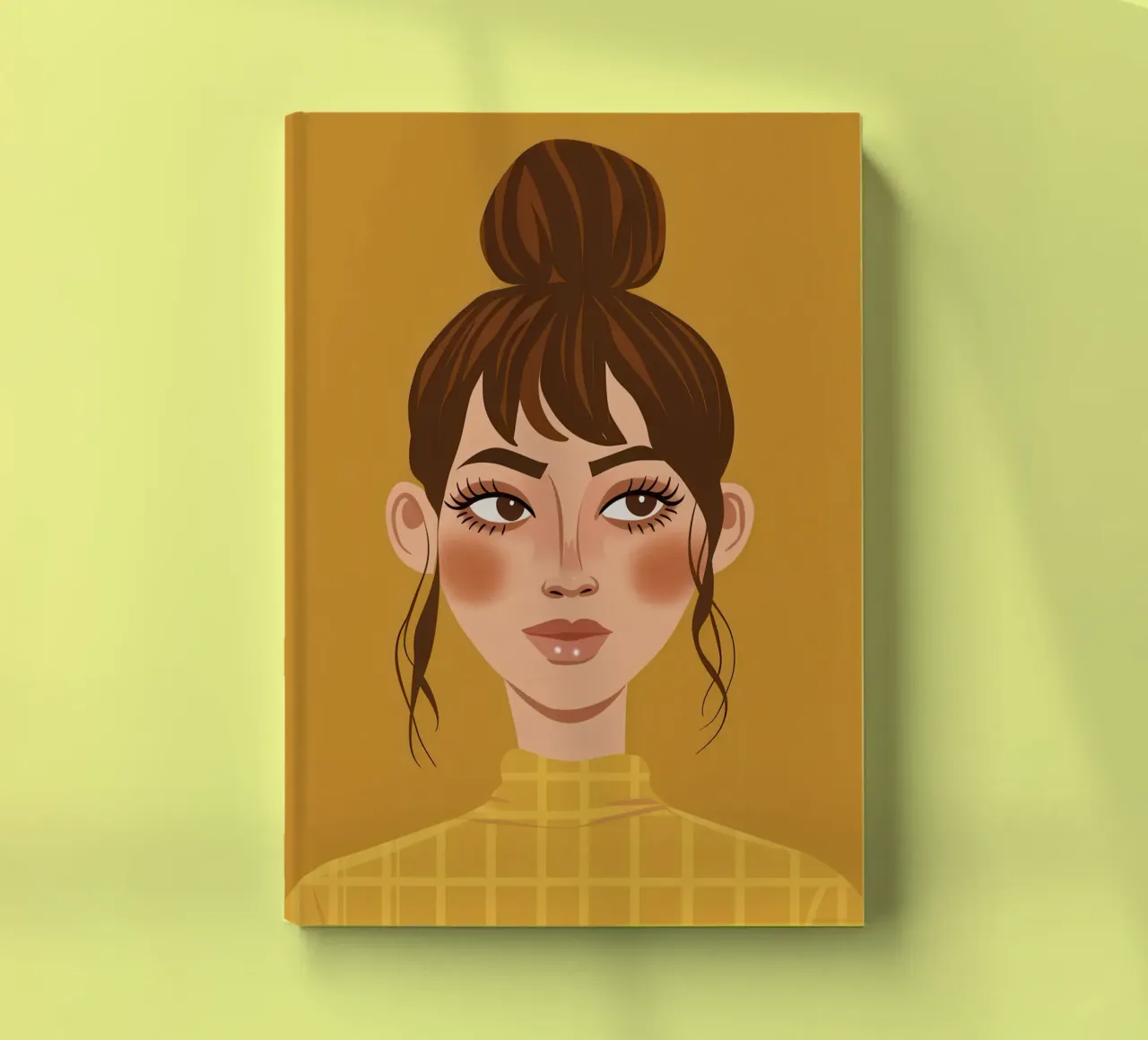 Mustard Gaze Stillness notebook by Rain Balance