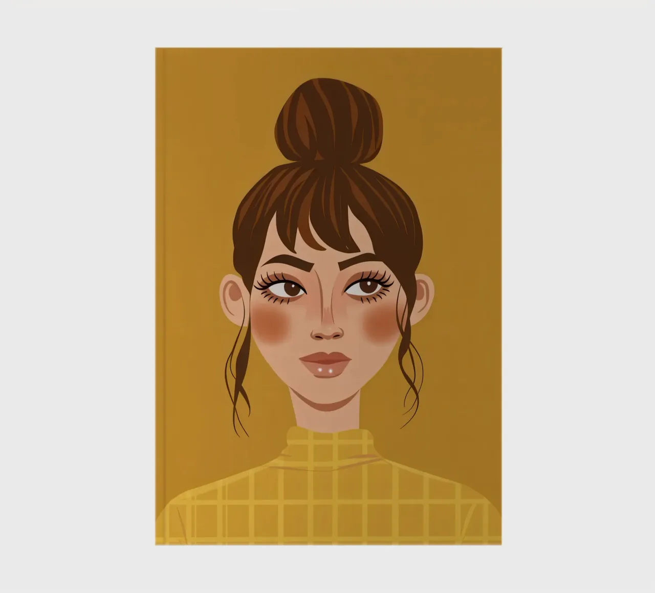 Mustard Gaze Stillness notebook by Rain Balance