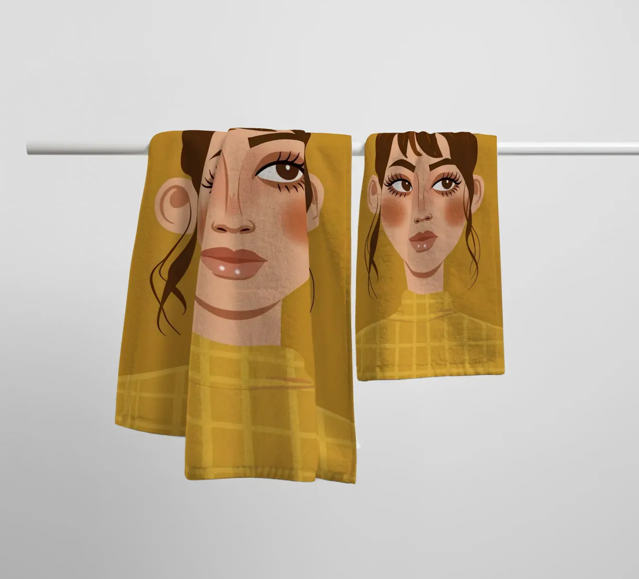 Le regard de la moutarde reste immobile serviette de bain de Rain Balance