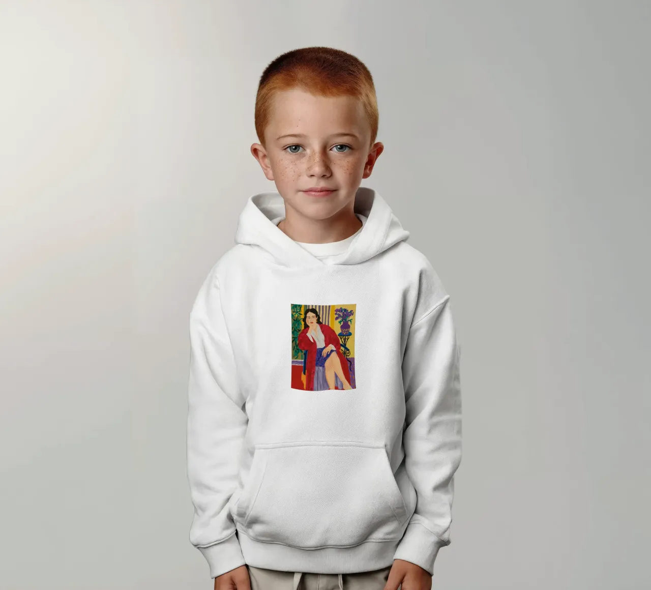 Ode to Red kids hoodie by Mythy Brush