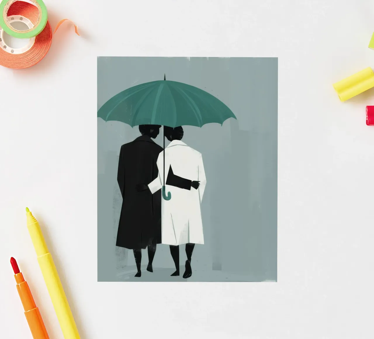 Shared Umbrella Shelter sticker by Giant Foxs