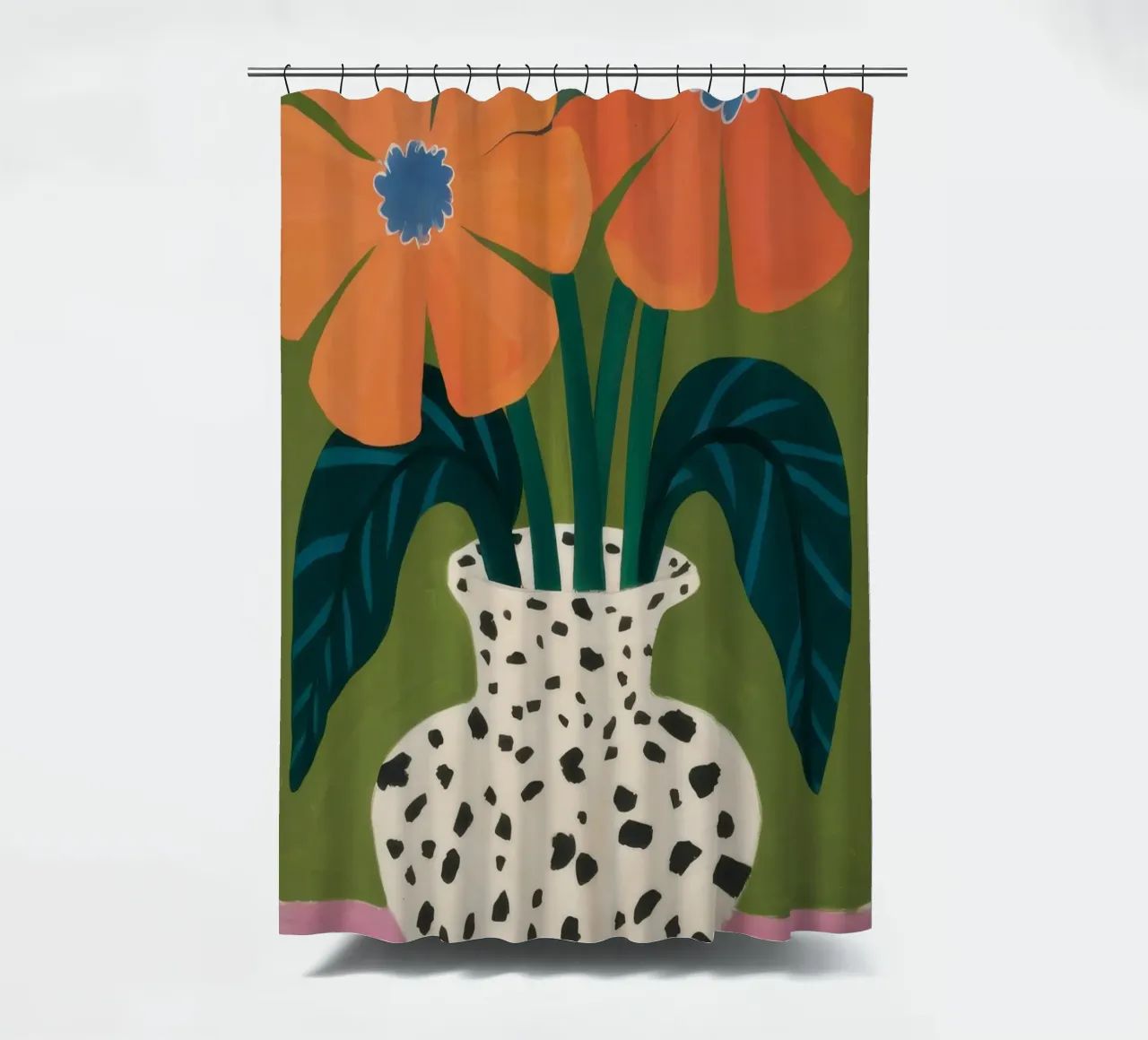 Dalmatinerblüte Burst Duschvorhang von Rain Balance