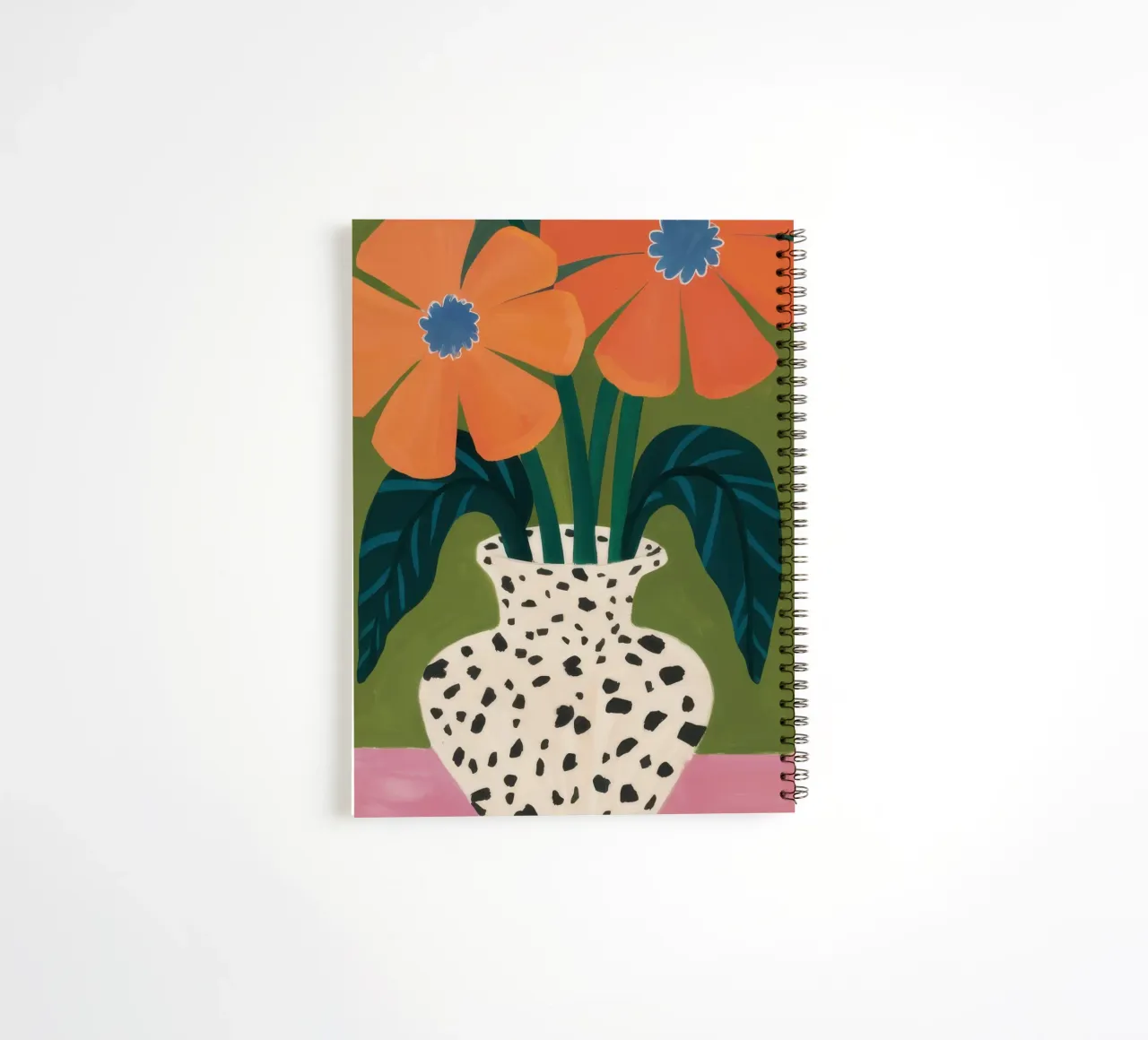 Dalmatian Bloom Burst spiral notebook by Rain Balance