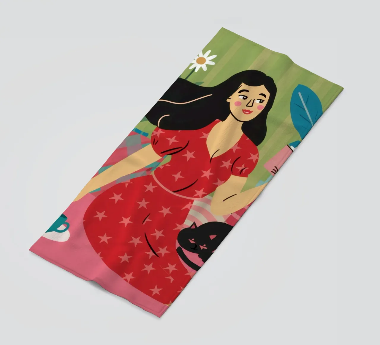Accogliente compagno di lettura telo mare da Mythy Brush