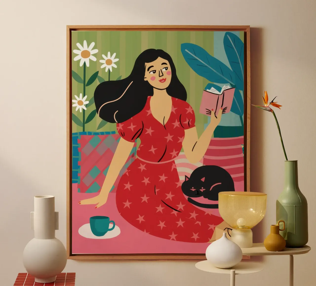 Accogliente compagno di lettura tela da Mythy Brush