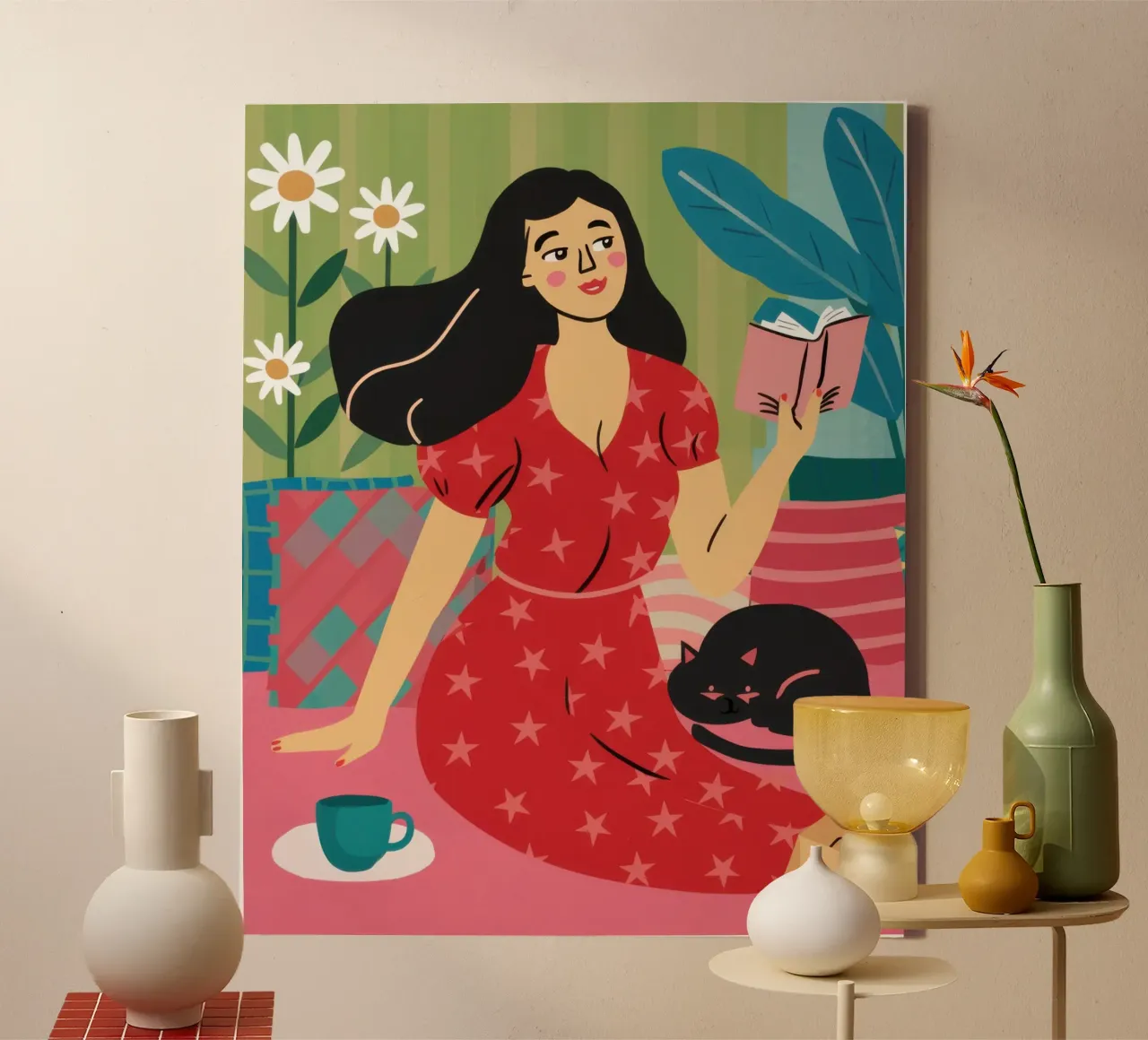 Accogliente compagno di lettura tela da Mythy Brush