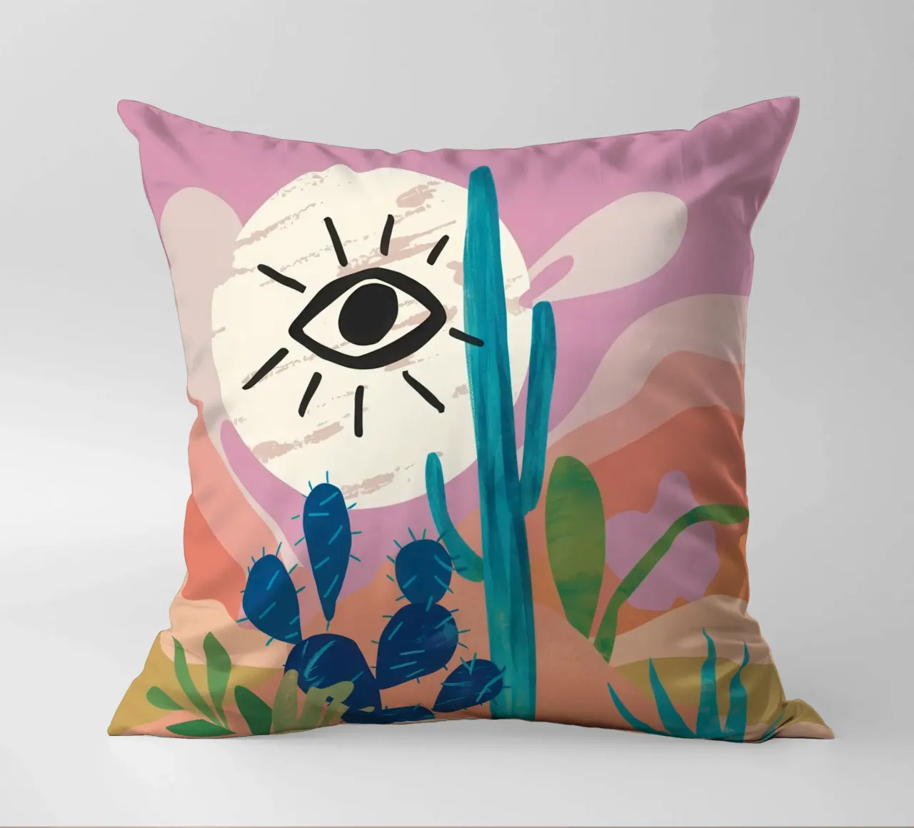 Visione del cactus mistico cuscino da Giant Foxs