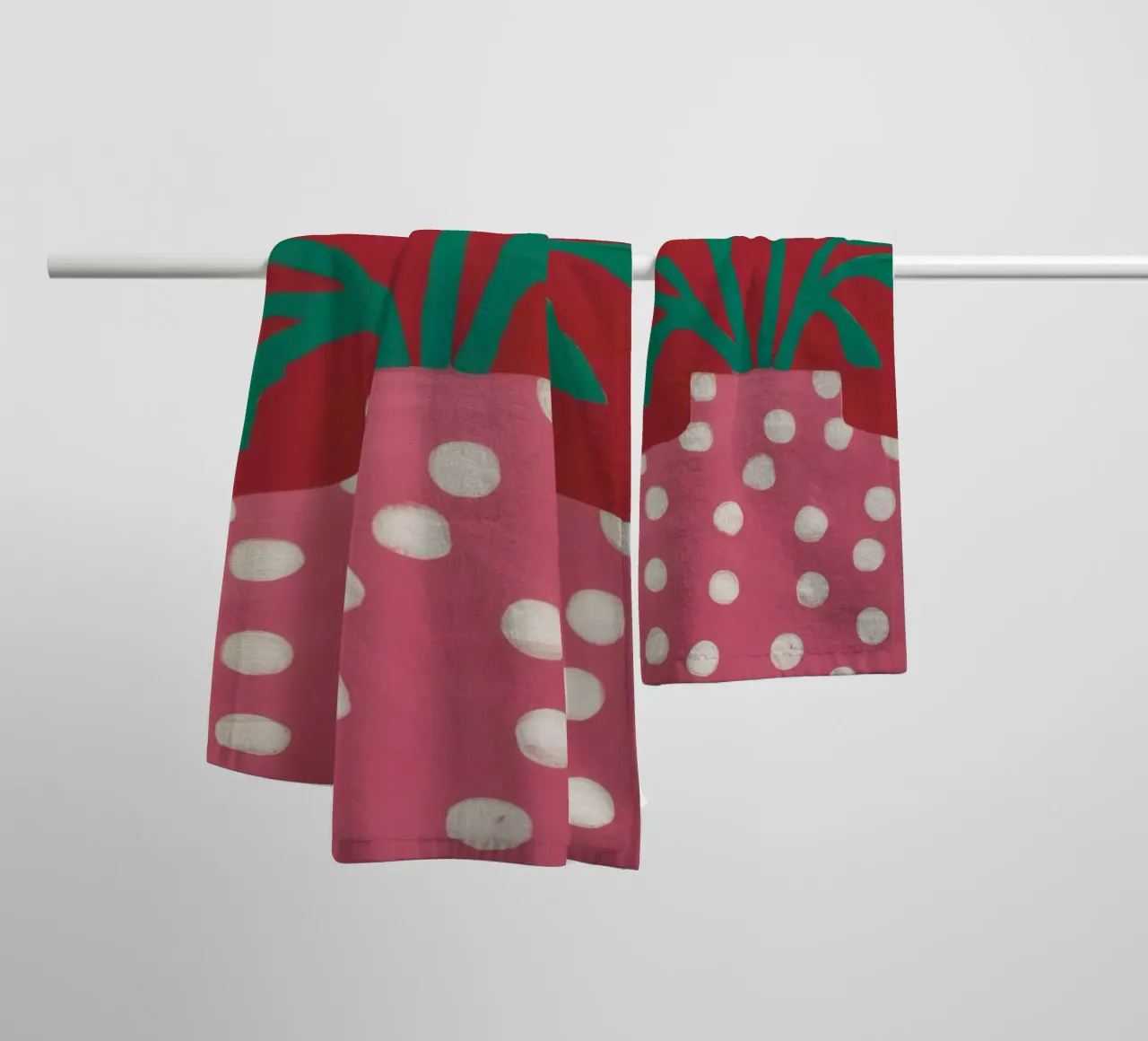 Bouquet di punti rosa asciugamano da bagno da Rain Balance