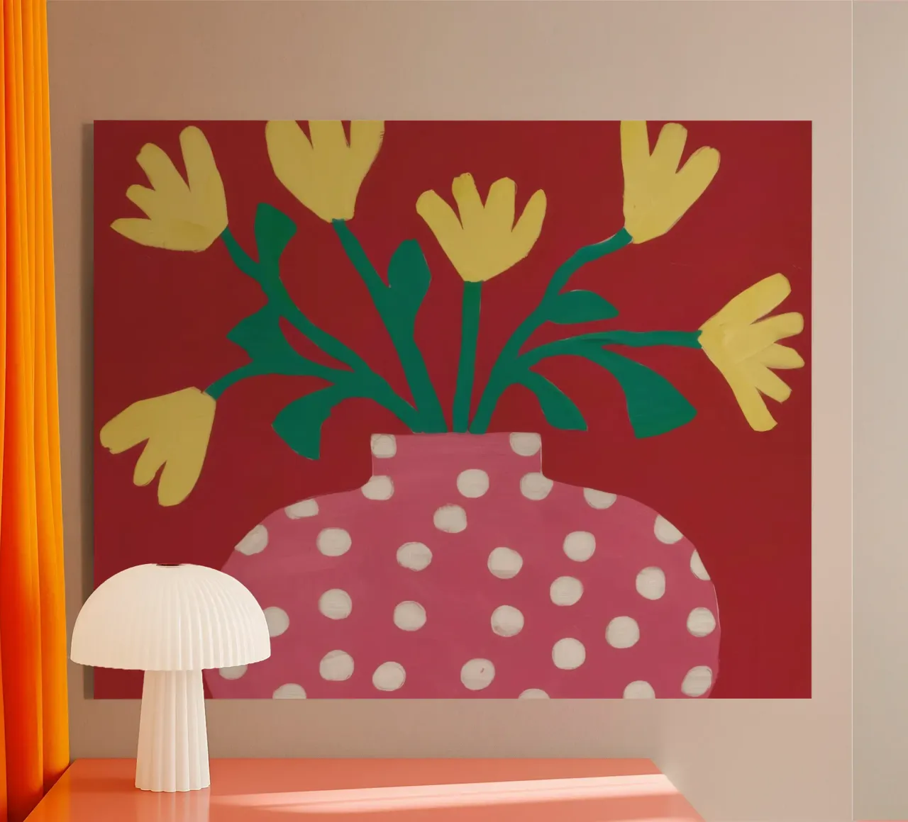 Bouquet di punti rosa plexiglass da Rain Balance