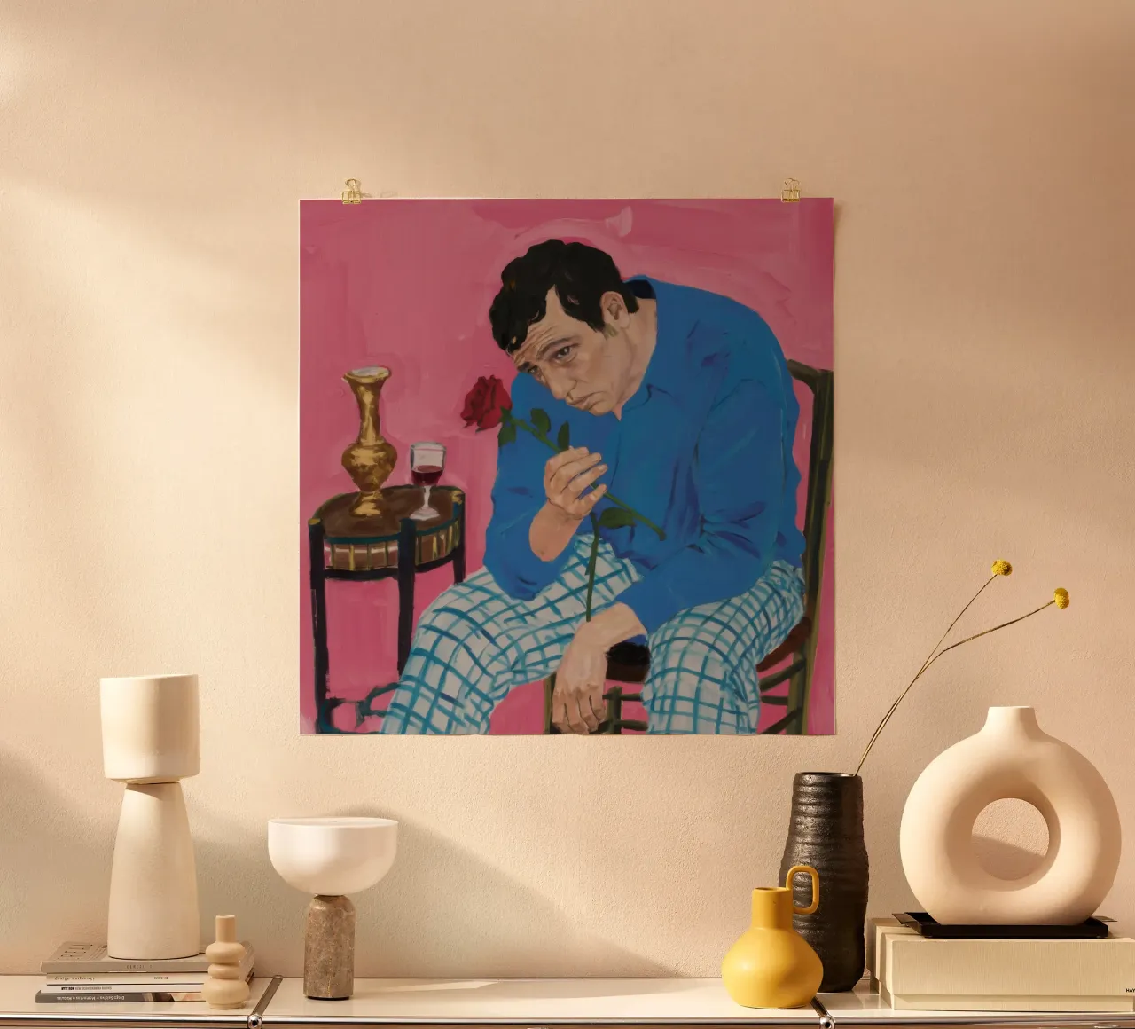 Blues della stanza a scacchi poster da Mythy Brush