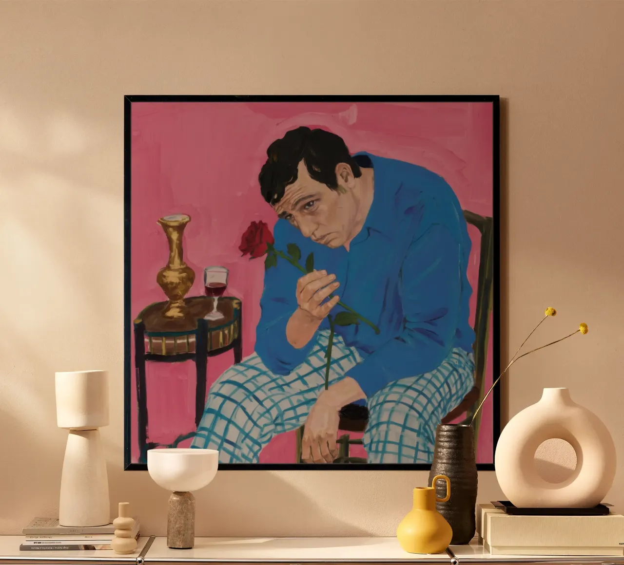 Blues della stanza a scacchi poster da Mythy Brush