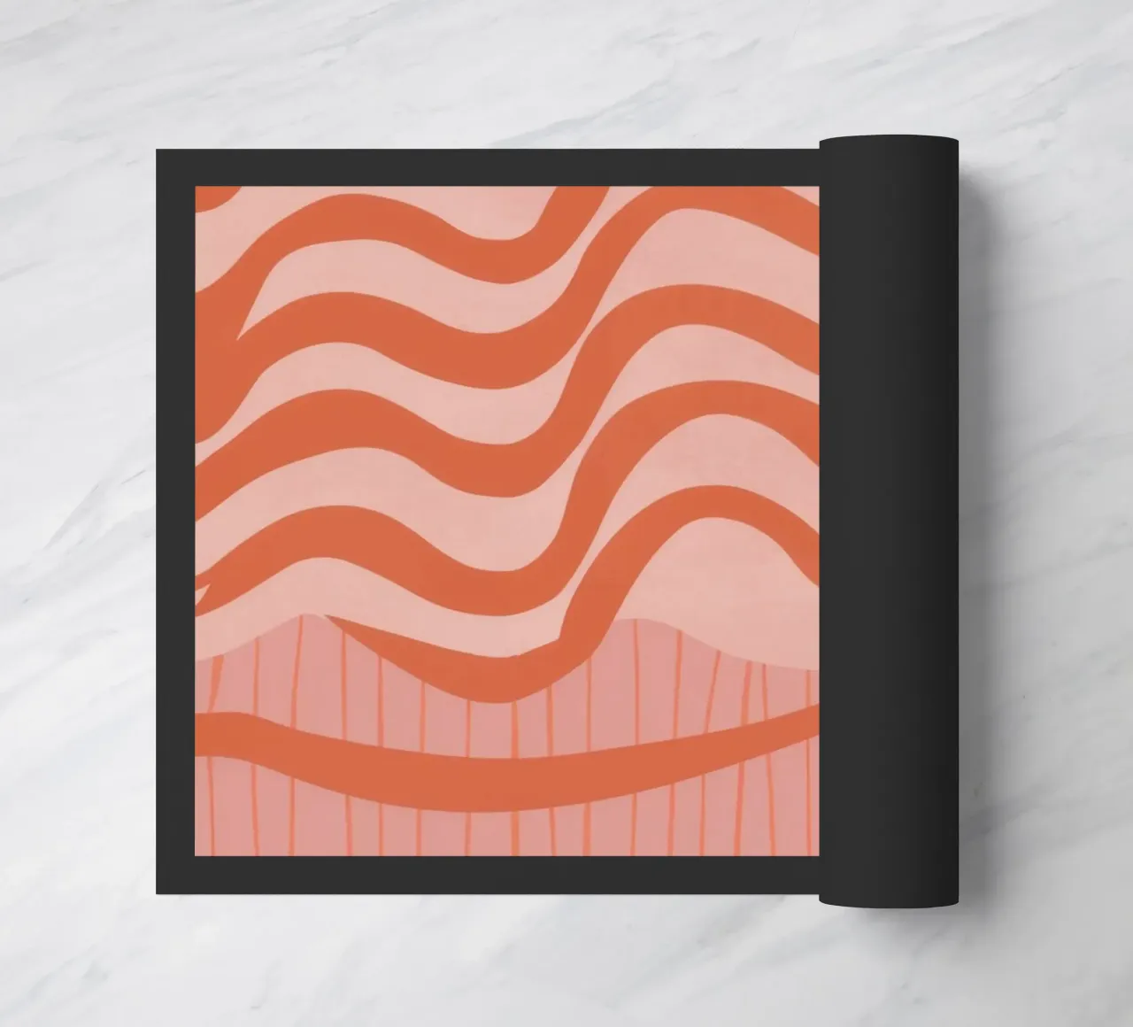 Onde grafiche in terracotta zerbino da Ink Pulse