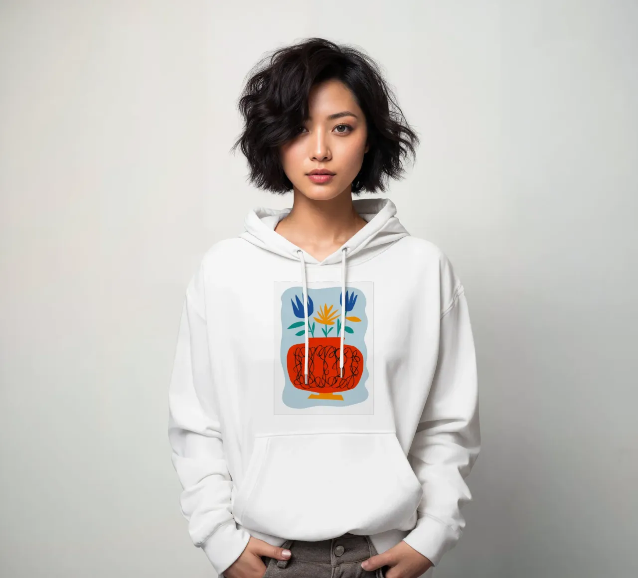 Papaveri in vaso di zucca felpa con cappuccio da Giant Foxs