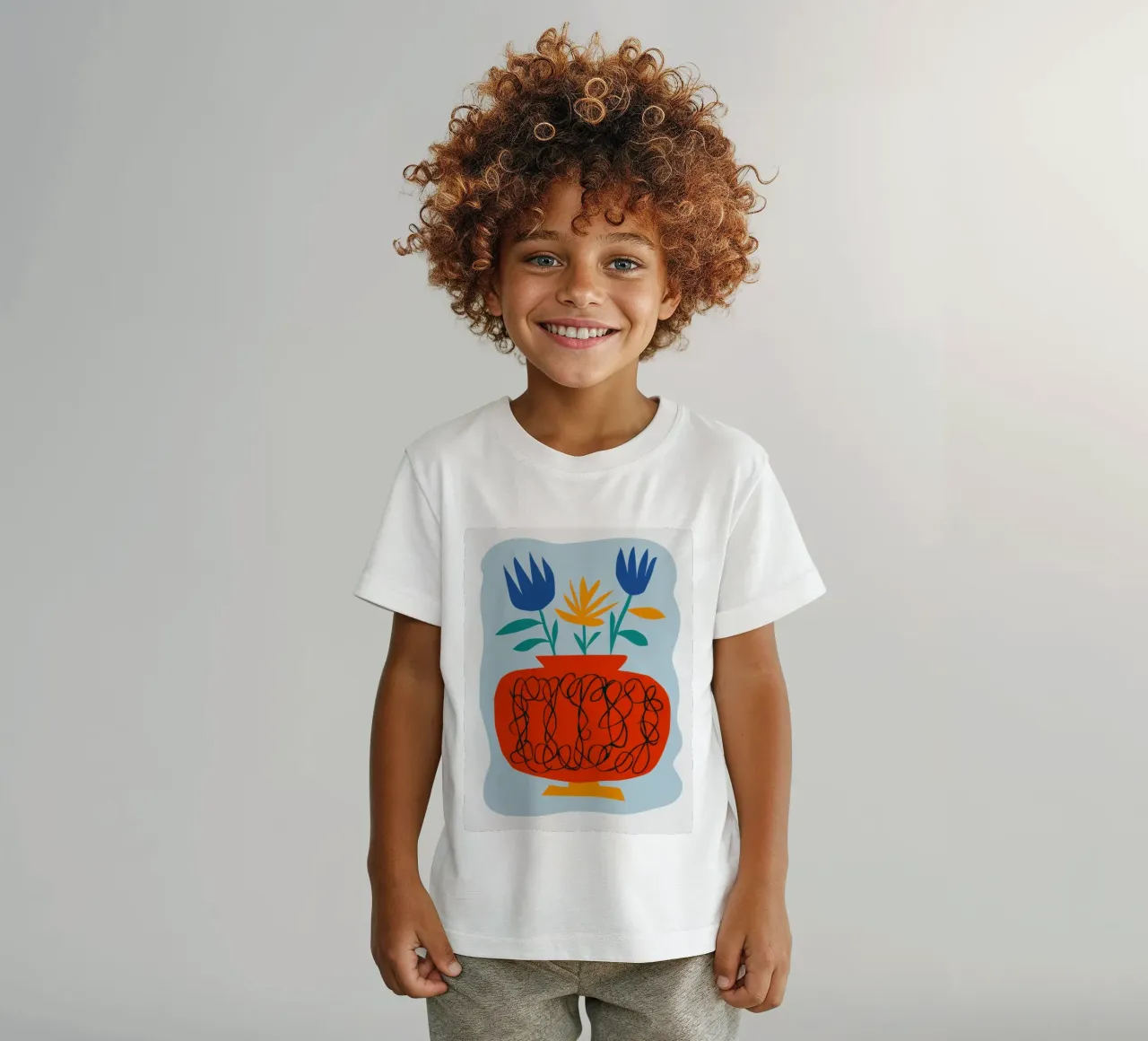 Papaveri in vaso di zucca t-shirt bambini da Giant Foxs