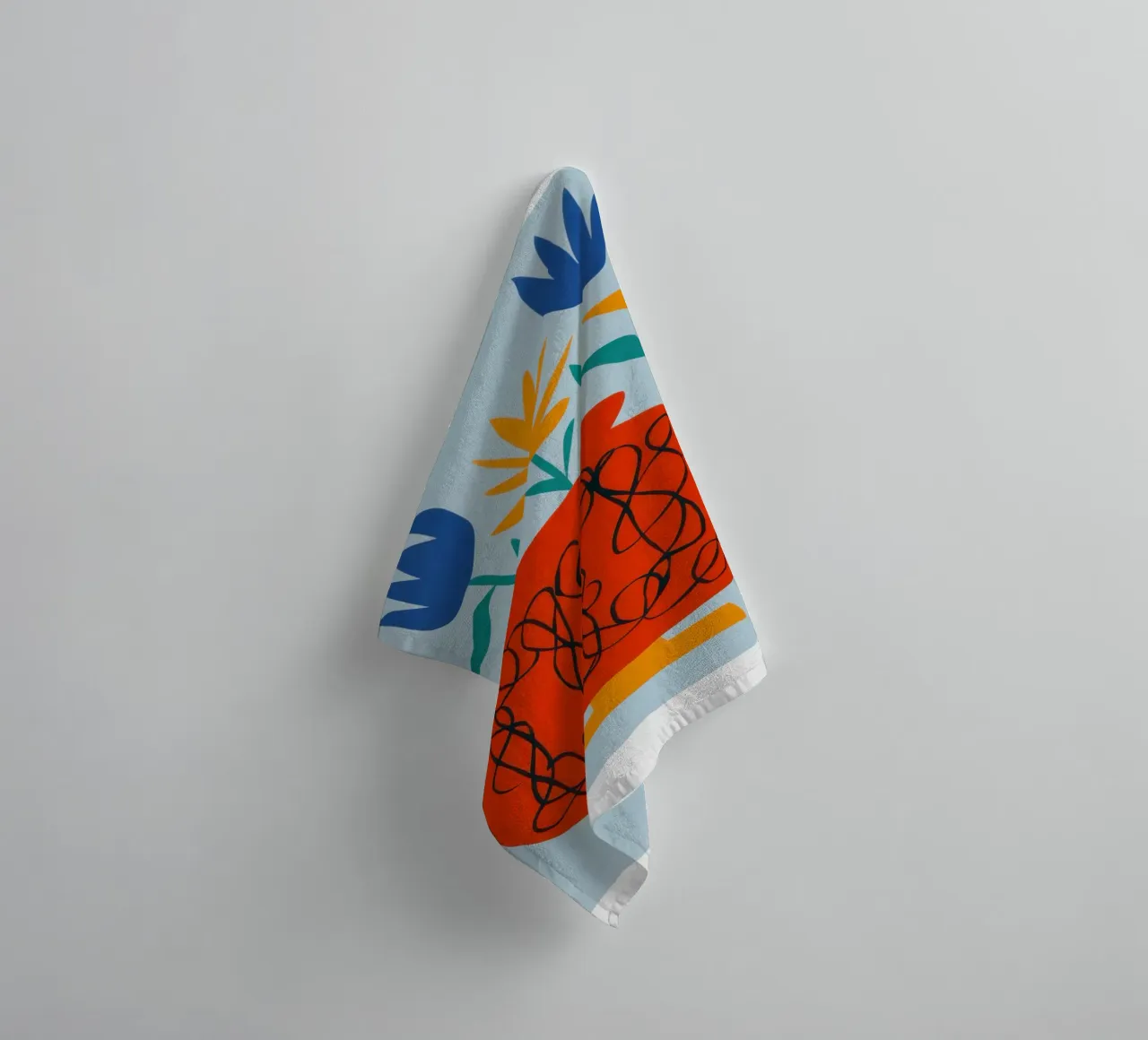 Papaveri in vaso di zucca asciugamano da bagno da Giant Foxs