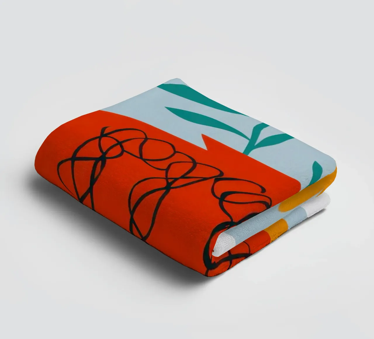 Papaveri in vaso di zucca asciugamano da bagno da Giant Foxs