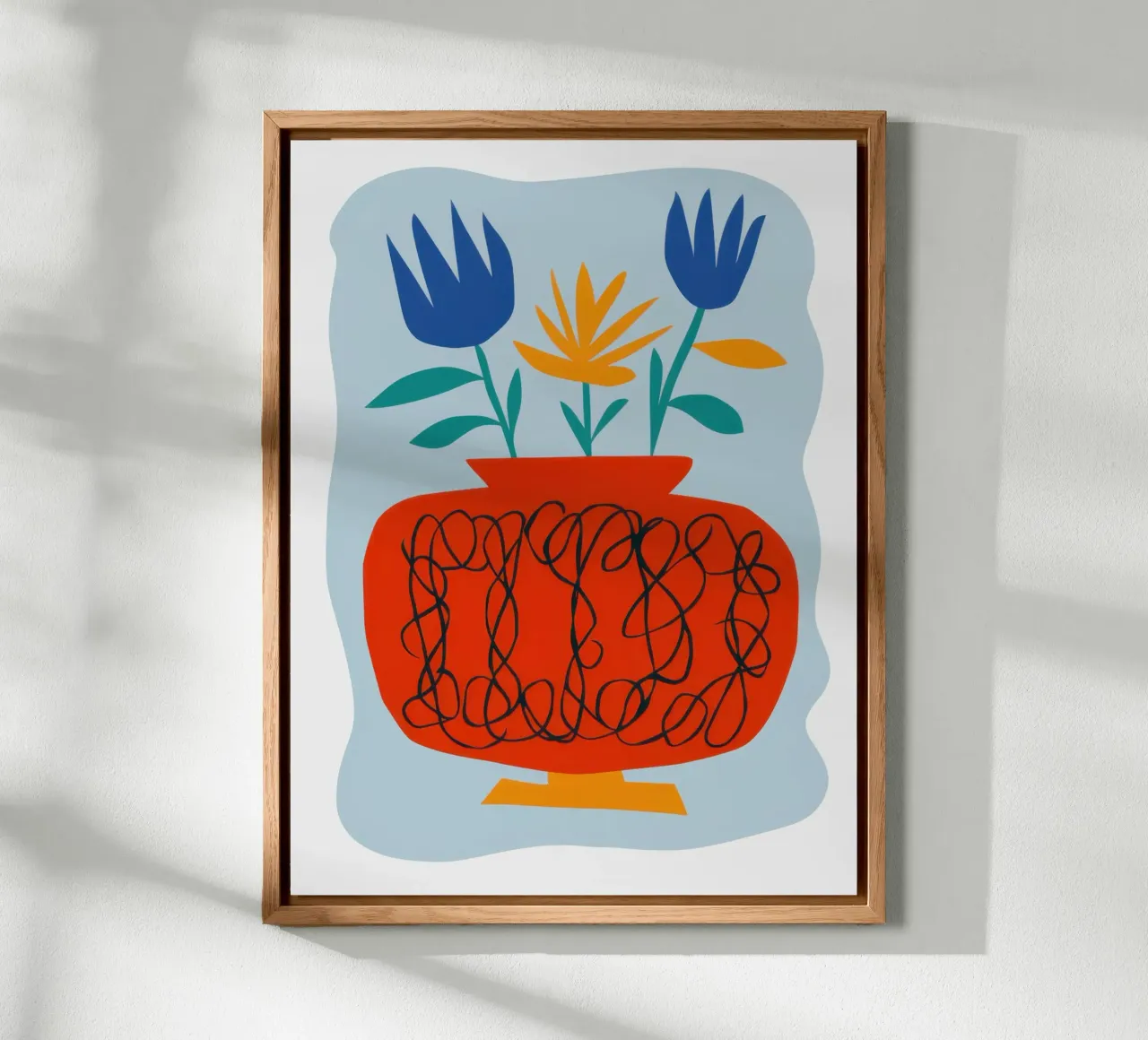 Papaveri in vaso di zucca alluminio dibond da Giant Foxs