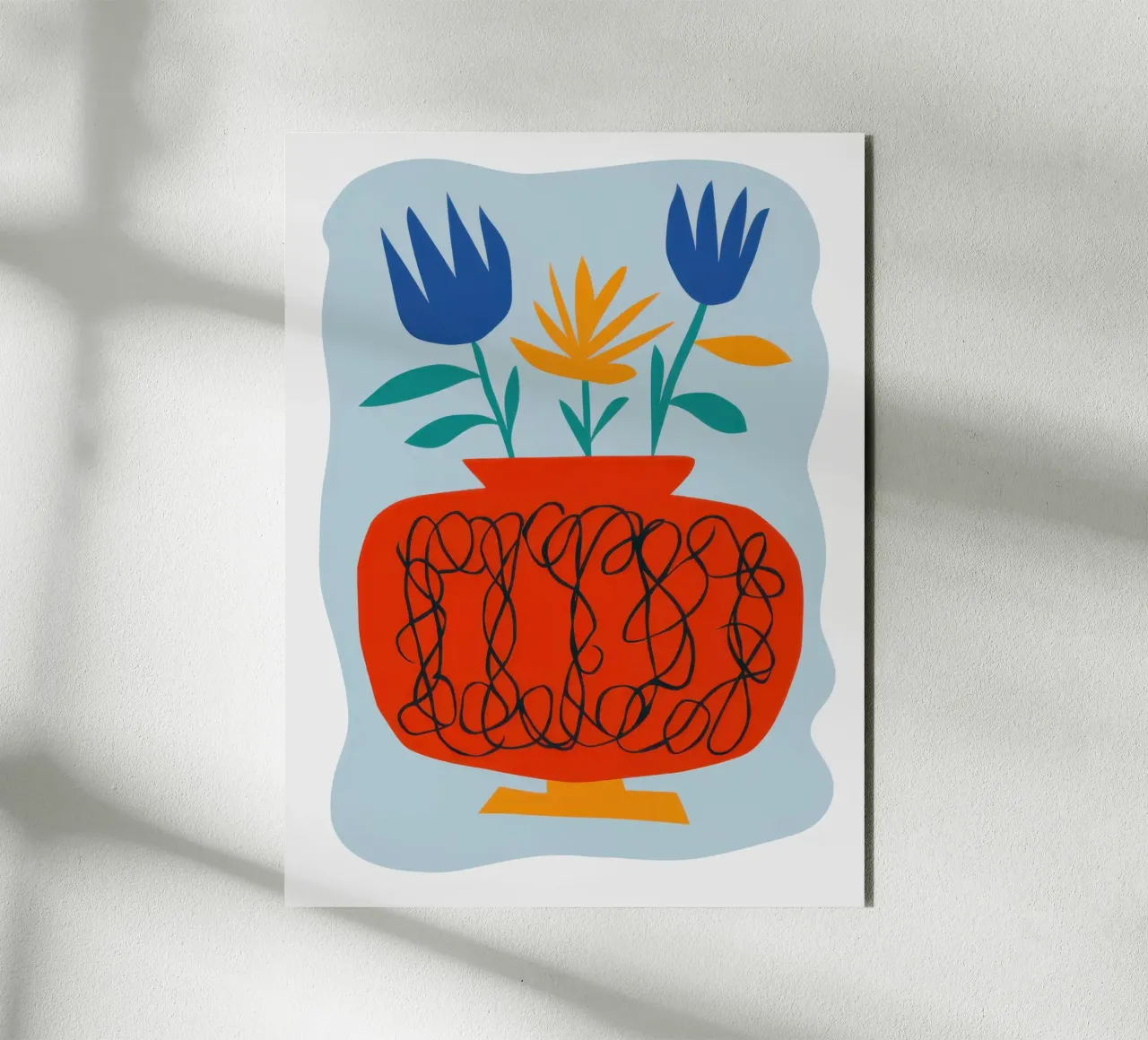 Papaveri in vaso di zucca alluminio dibond da Giant Foxs