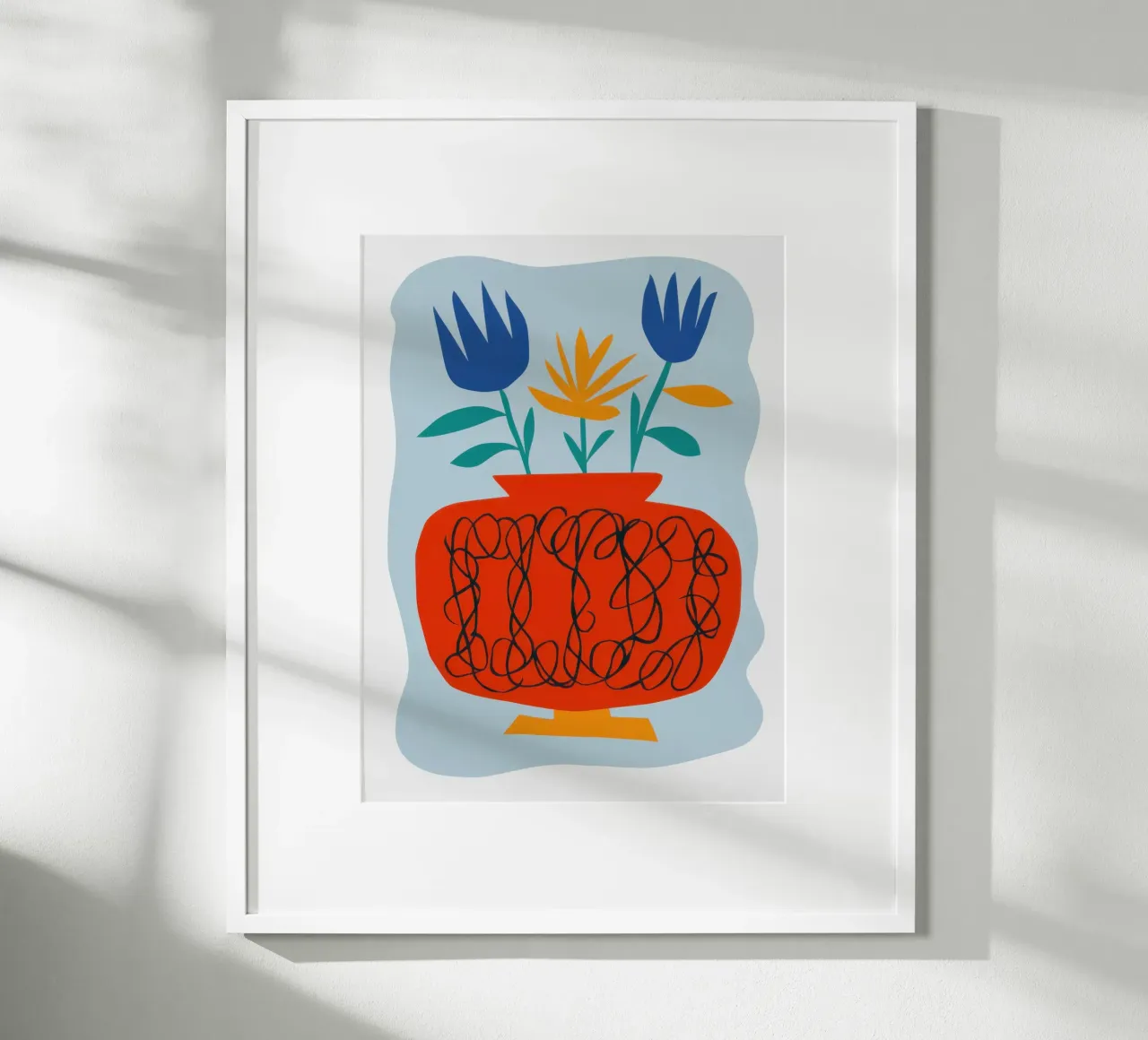 Papaveri in vaso di zucca poster da Giant Foxs