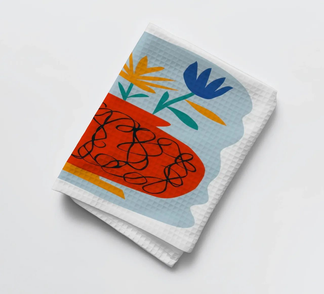 Papaveri in vaso di zucca canovaccio da cucina da Giant Foxs