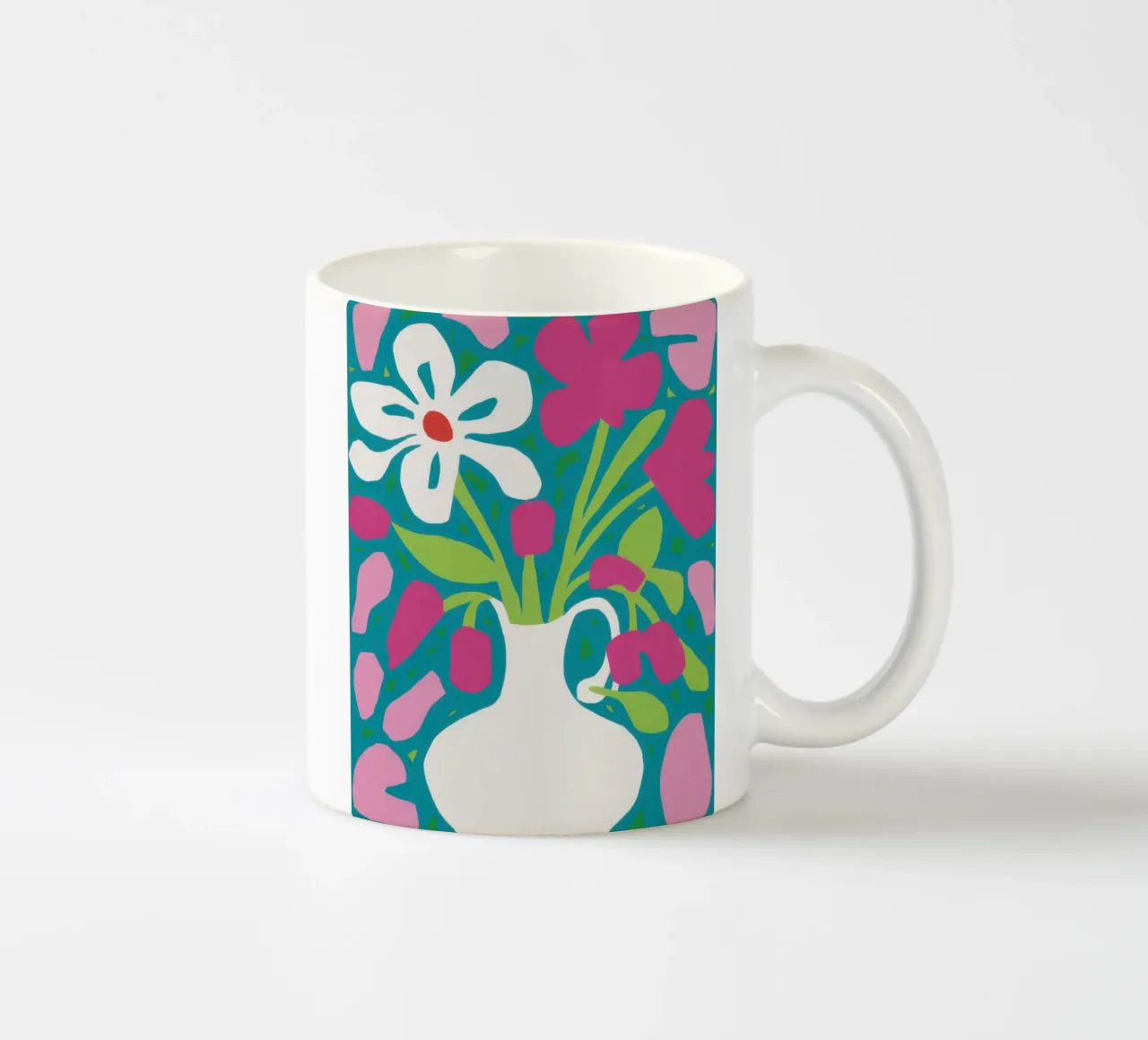 Esplosione floreale minimalista tazza in ceramica da Mythy Brush