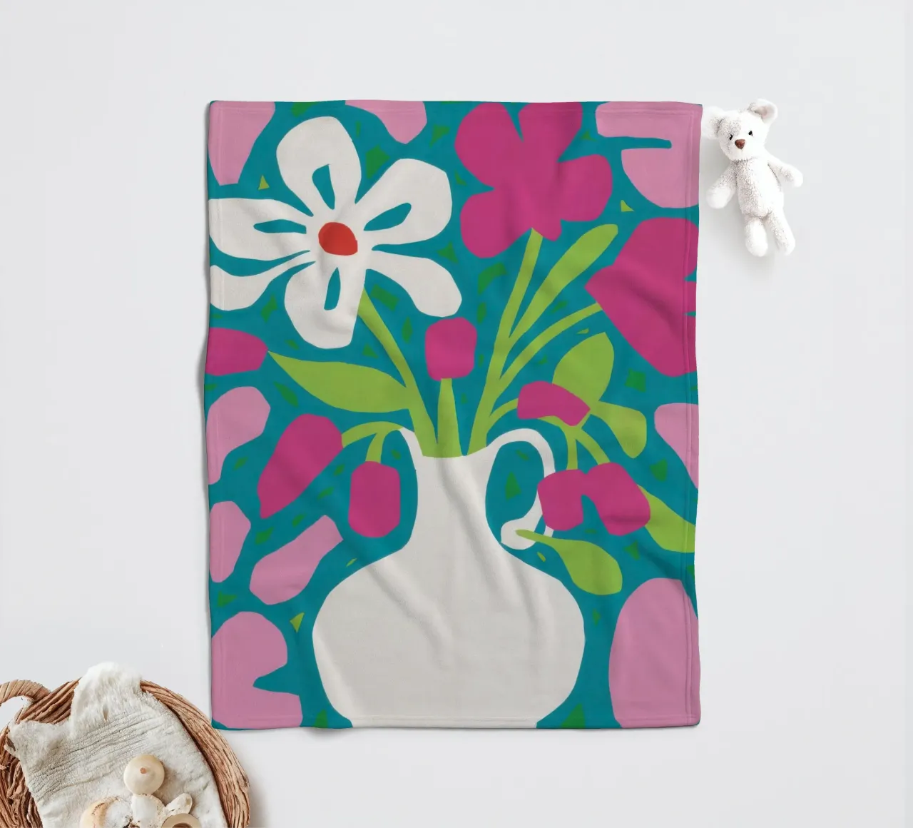 Esplosione floreale minimalista coperta in pile da Mythy Brush