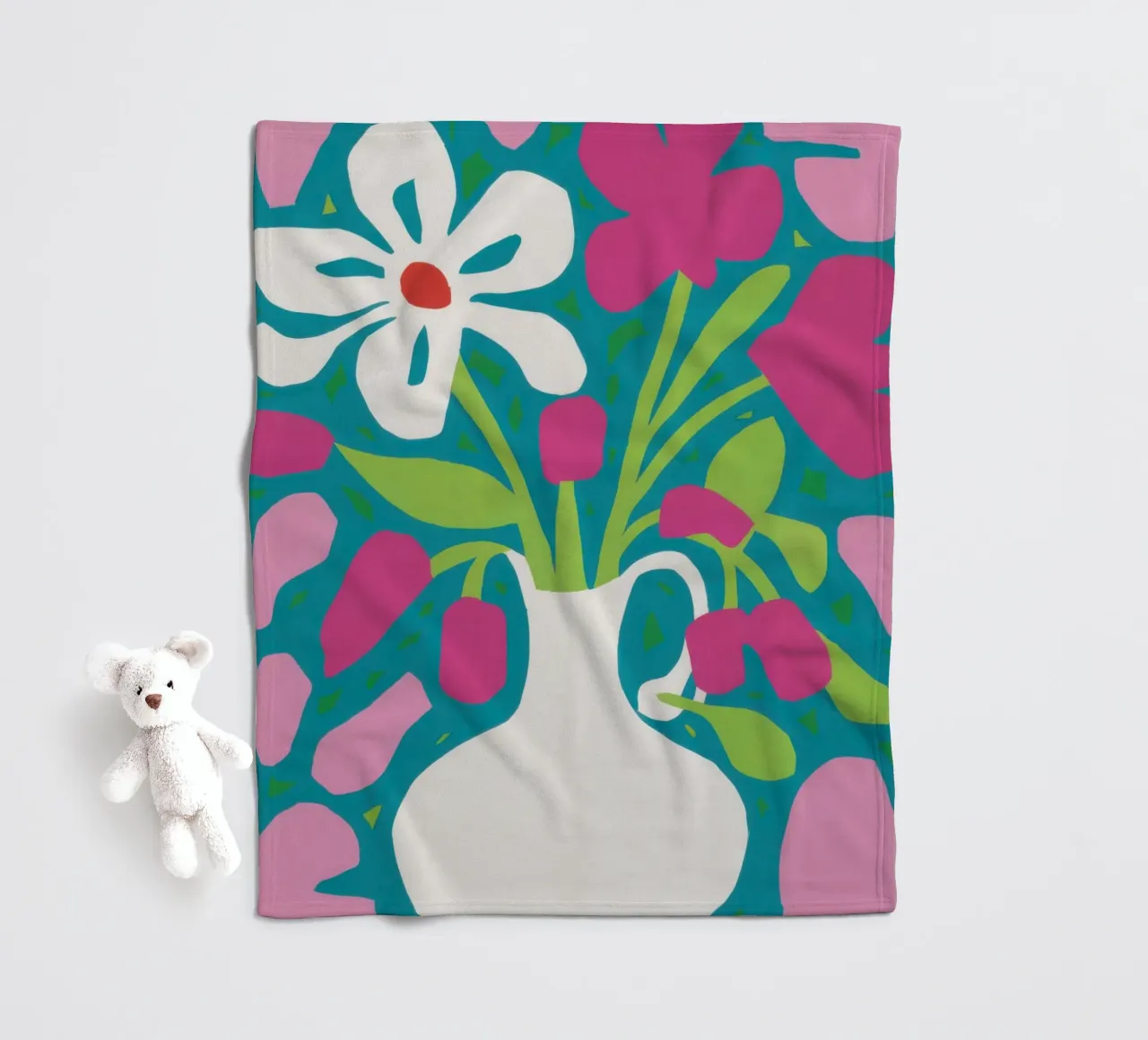 Esplosione floreale minimalista coperta in pile da Mythy Brush