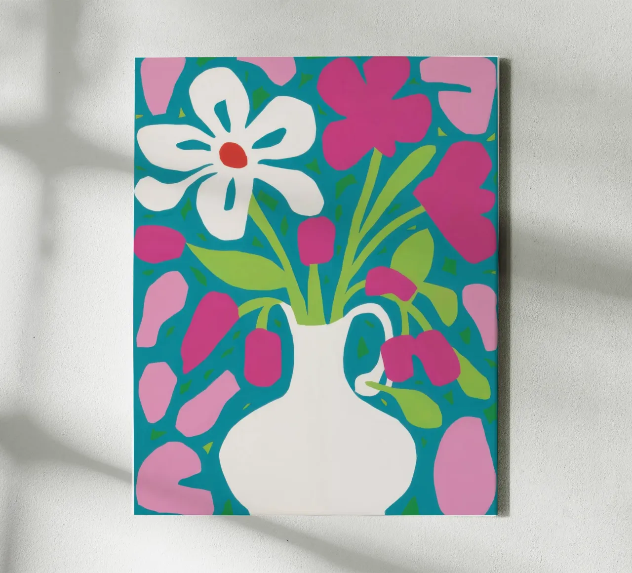 Esplosione floreale minimalista tela con Cornice a cassetta da Mythy Brush