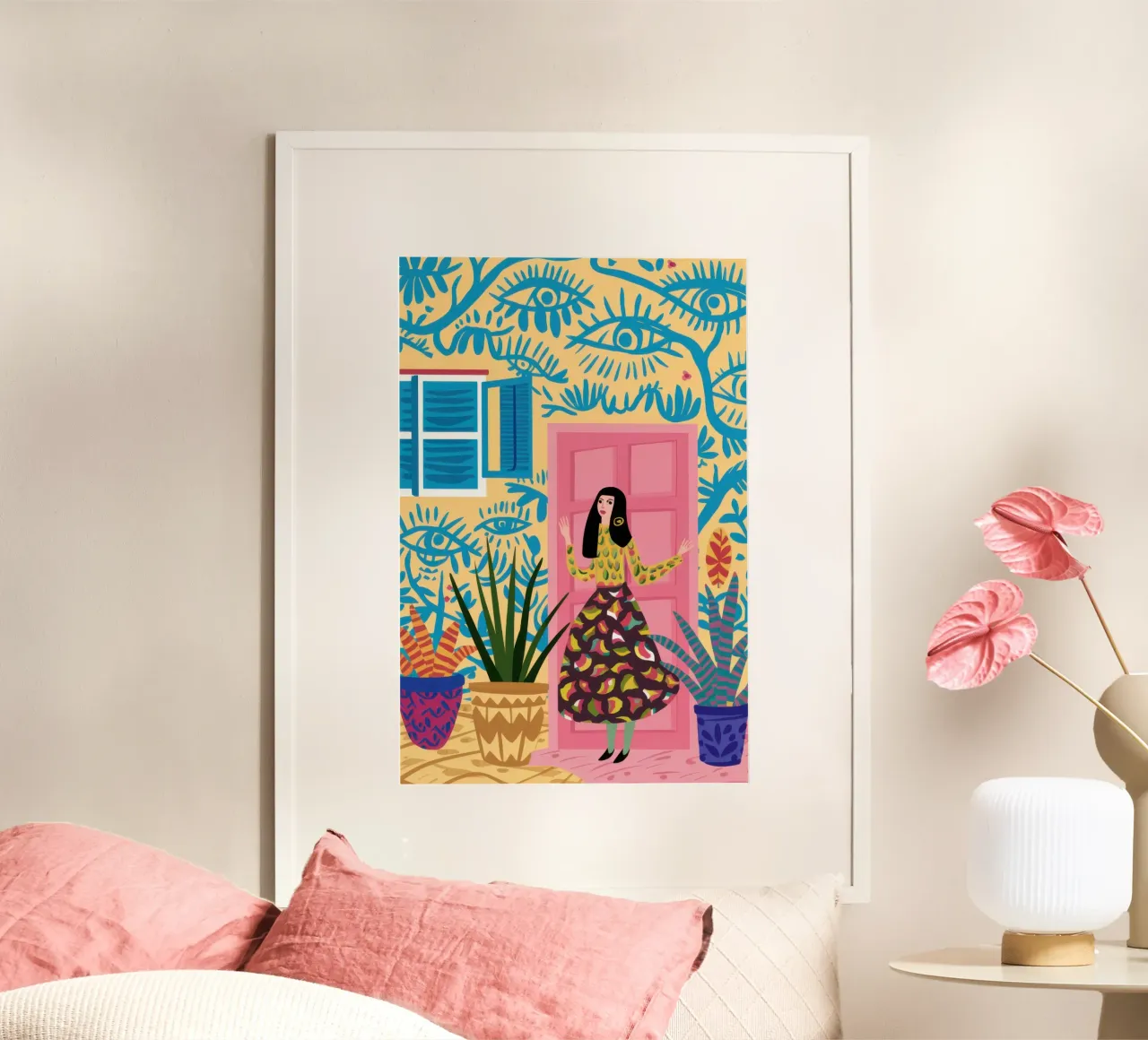 La porta blu poster da Ink Pulse