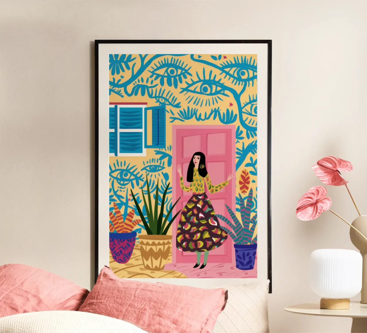 La porta blu poster da Ink Pulse