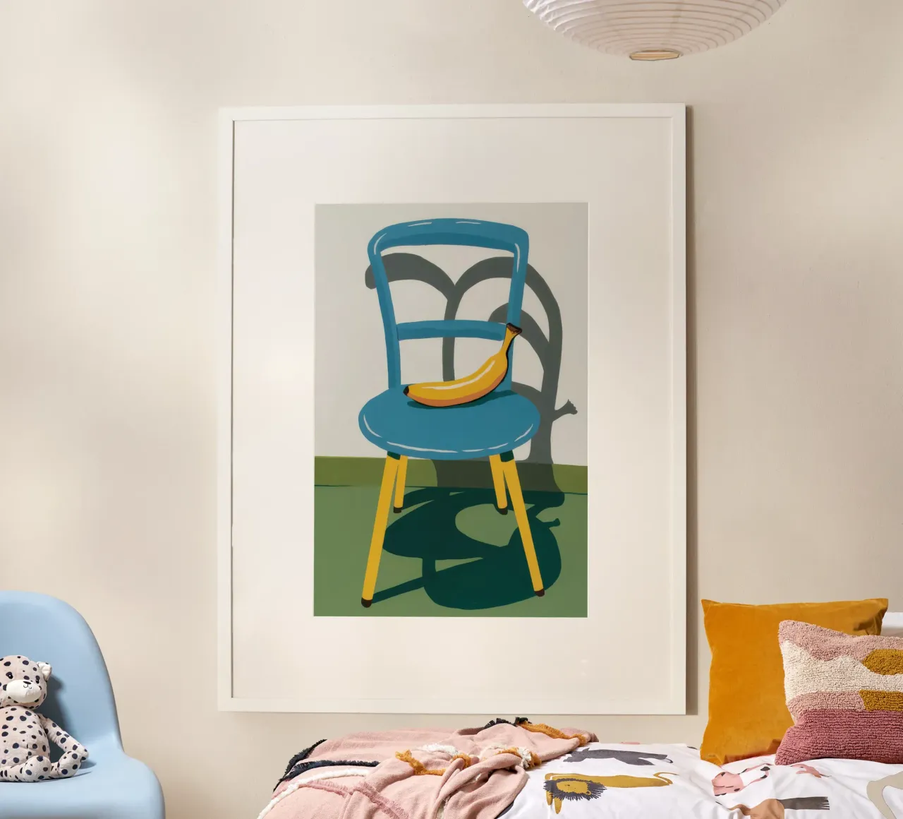 Sedia Ceruleo Banana poster con telaio in plastica da Giant Foxs