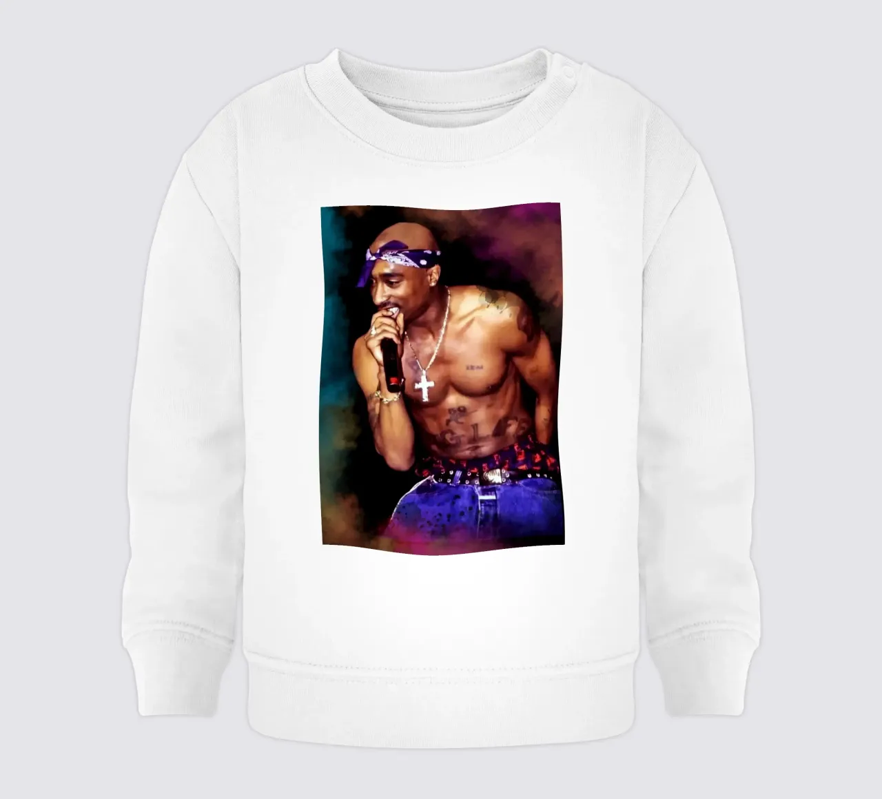 Tupac on stage felpa neonato da Lembayung art