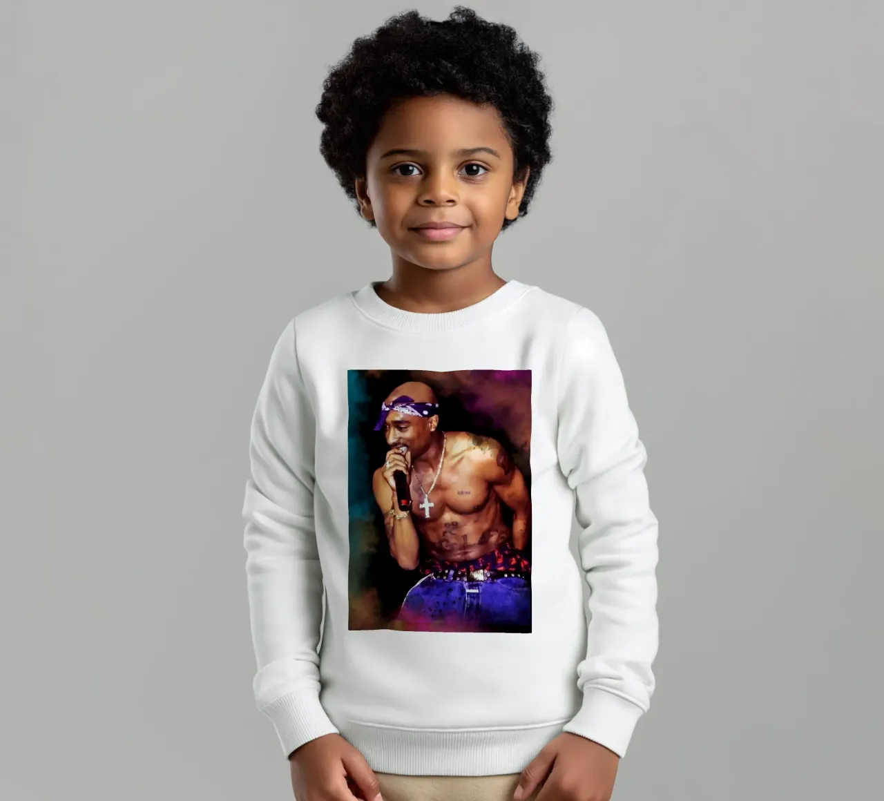 Tupac on stage felpa bambino da Lembayung art