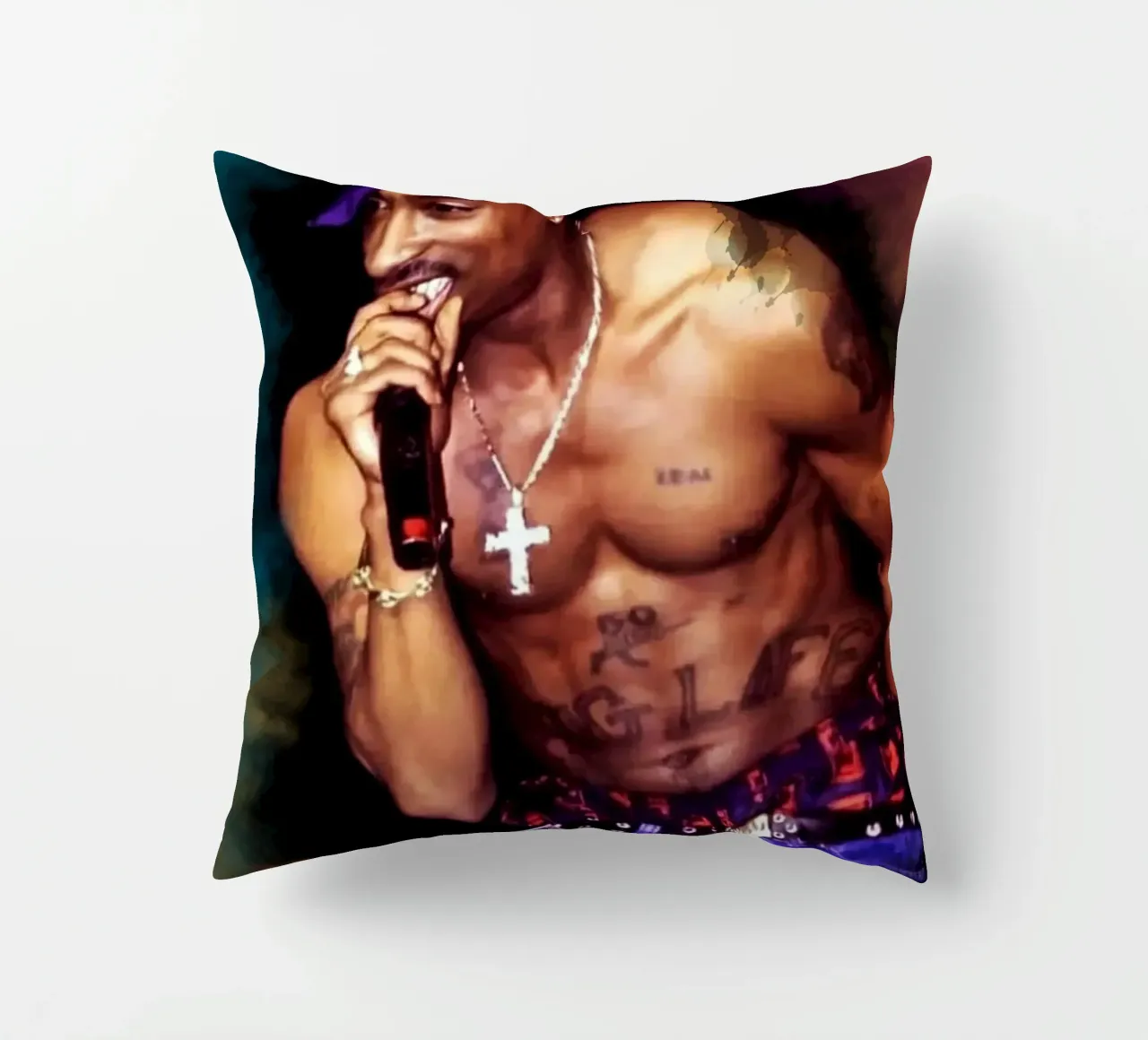 Tupac on stage cuscino da Lembayung art