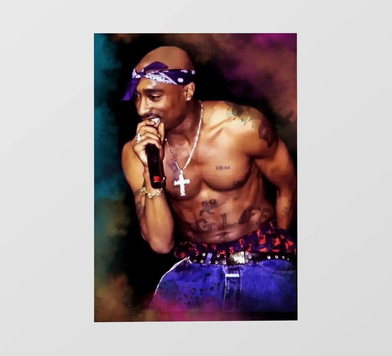 Tupac on stage pellicola backlit da Lembayung art
