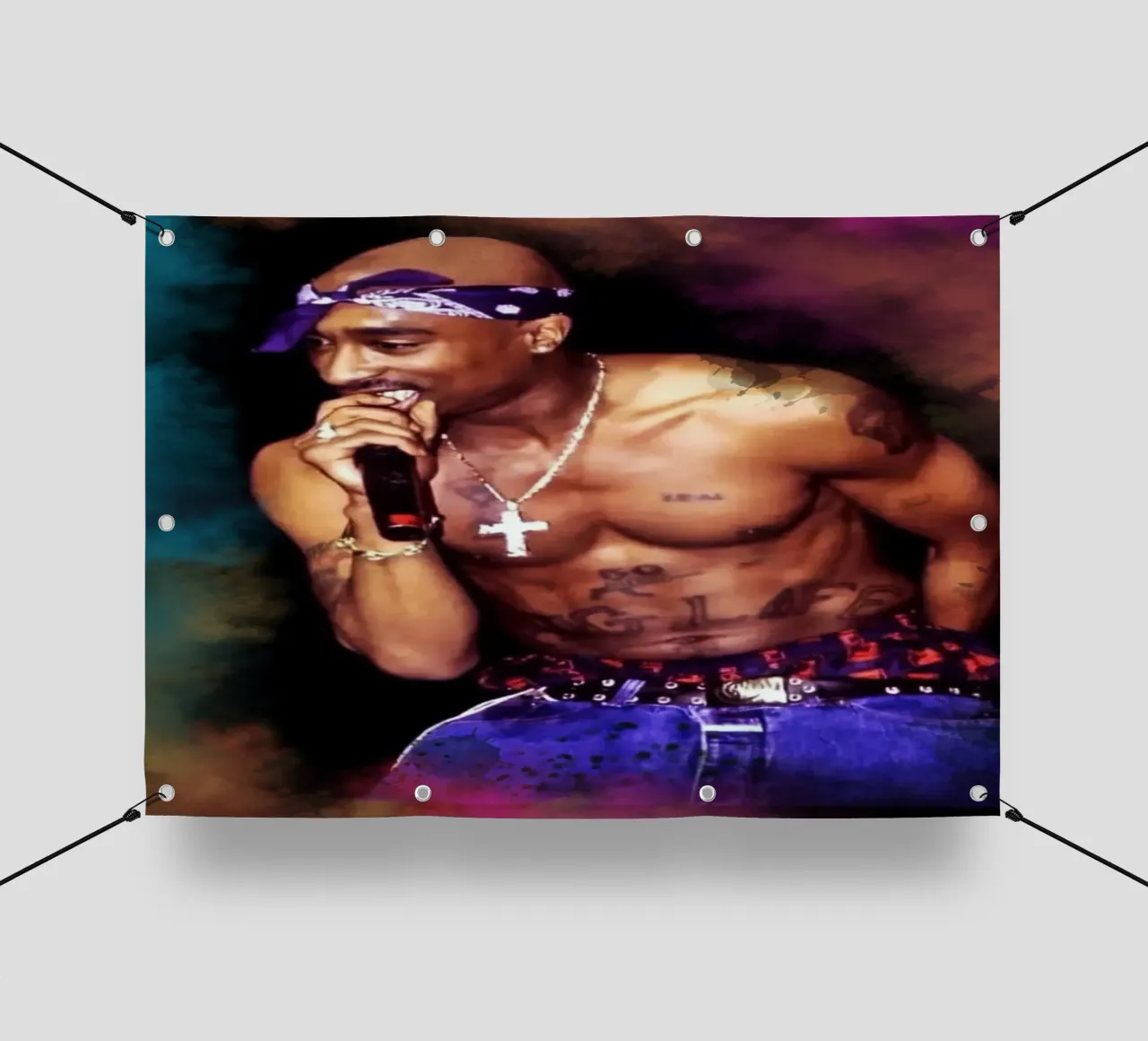 Tupac on stage telo in pvc da Lembayung art